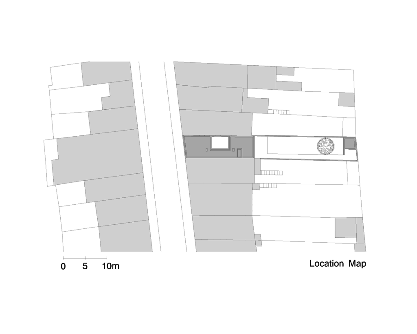 Site map. Urban House in Lindo Vale by Ana Cláudia Monteiro + Vítor Oliveira. Image courtesy of José Campos.