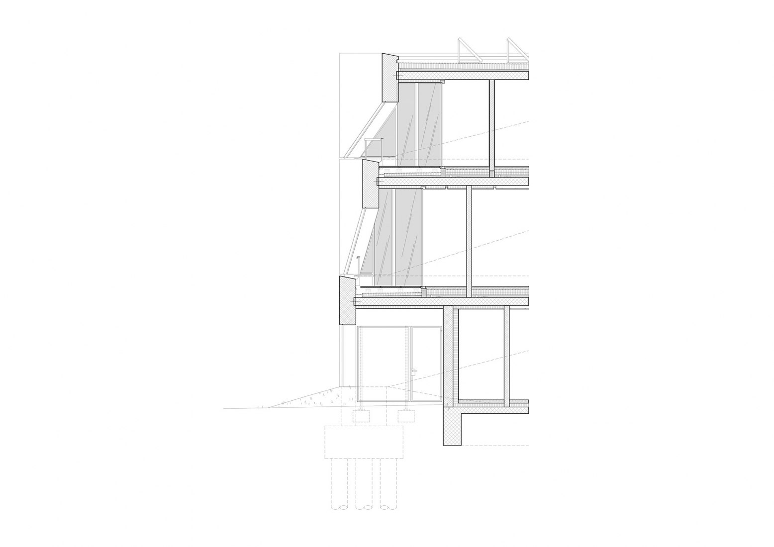 Sección. Vivienda N-DP por Graux & Baeyens Architecten