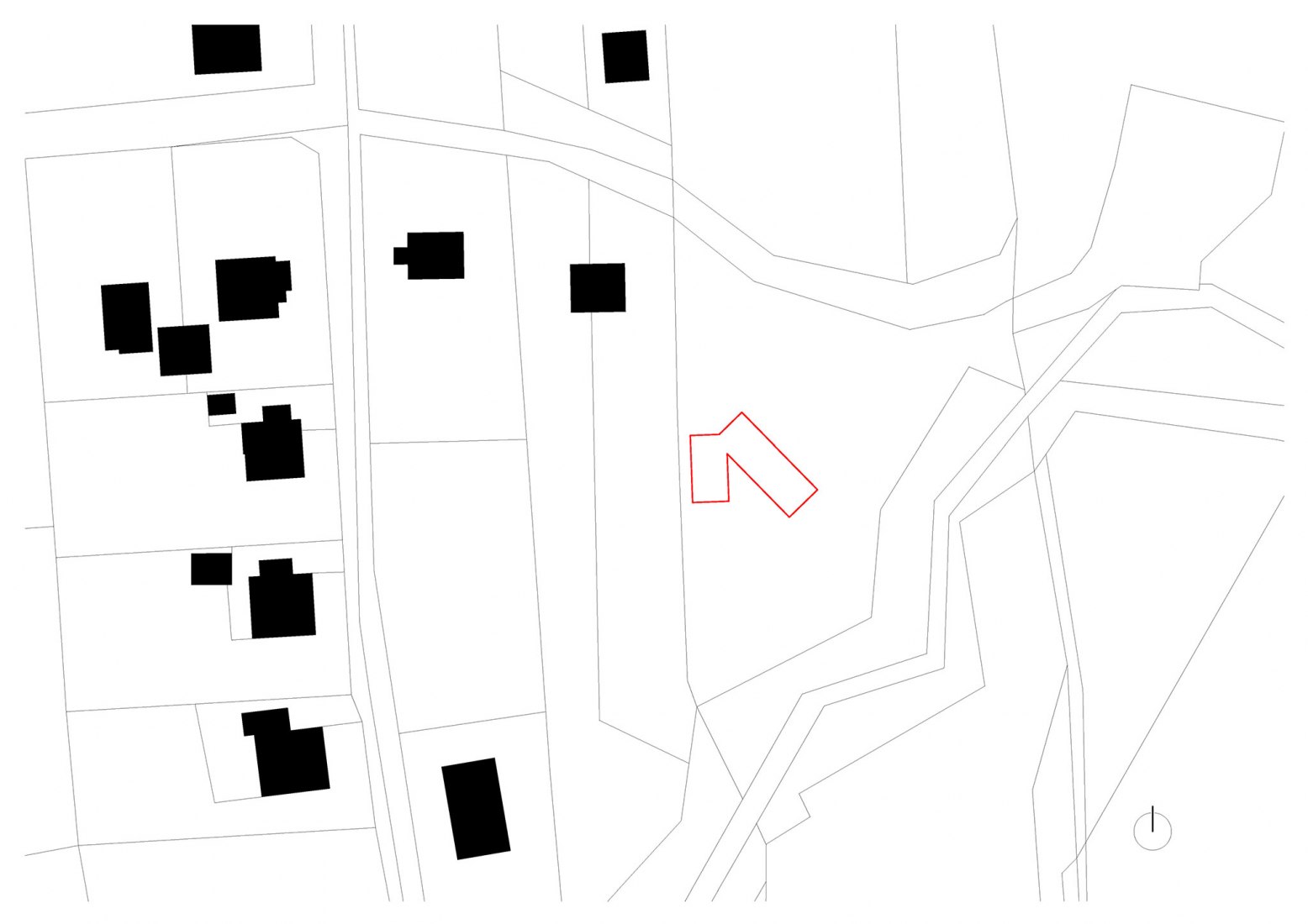Site plan of House with In-law Suite por KLAR.
