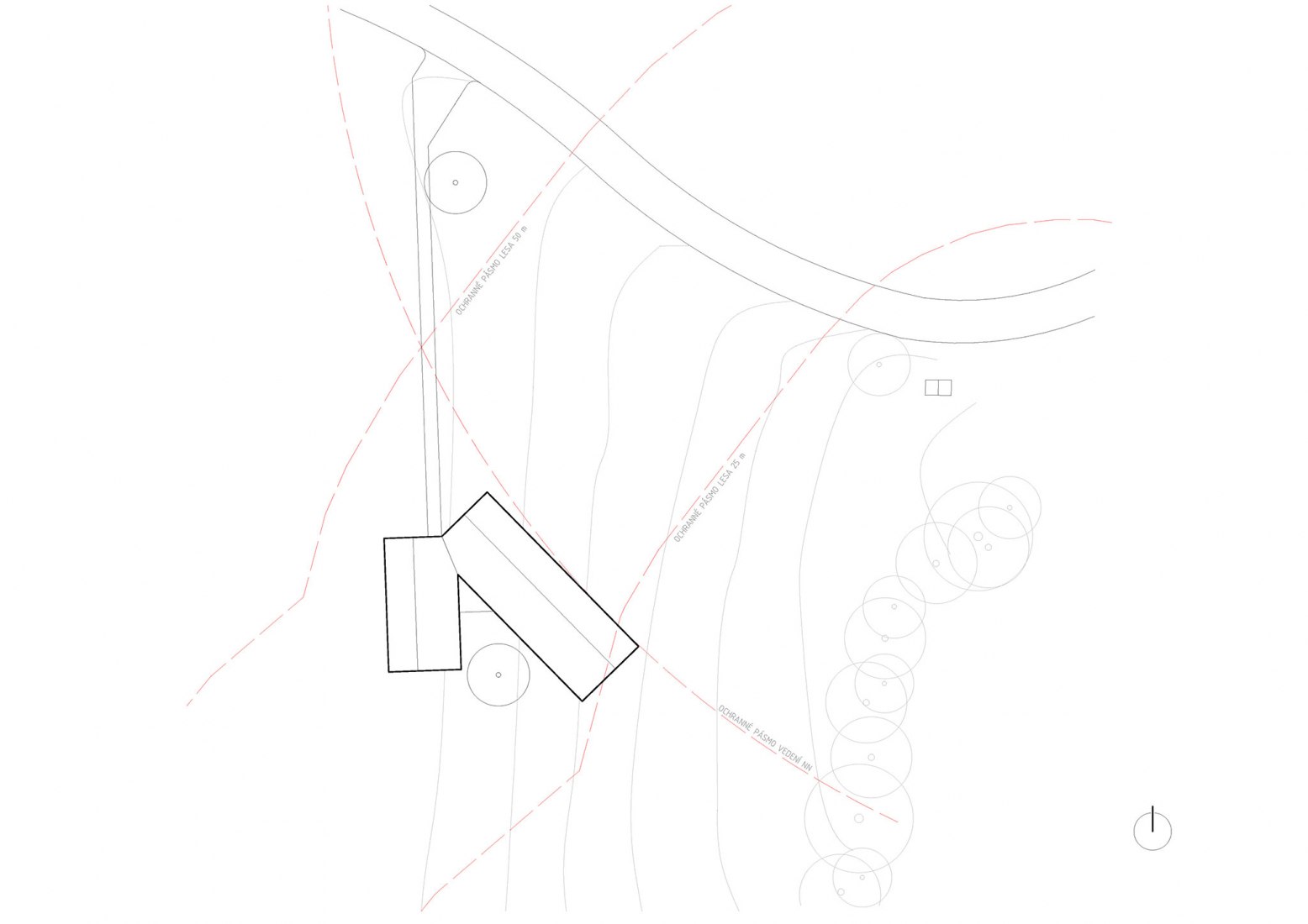 Site plan of House with In-law Suite por KLAR.