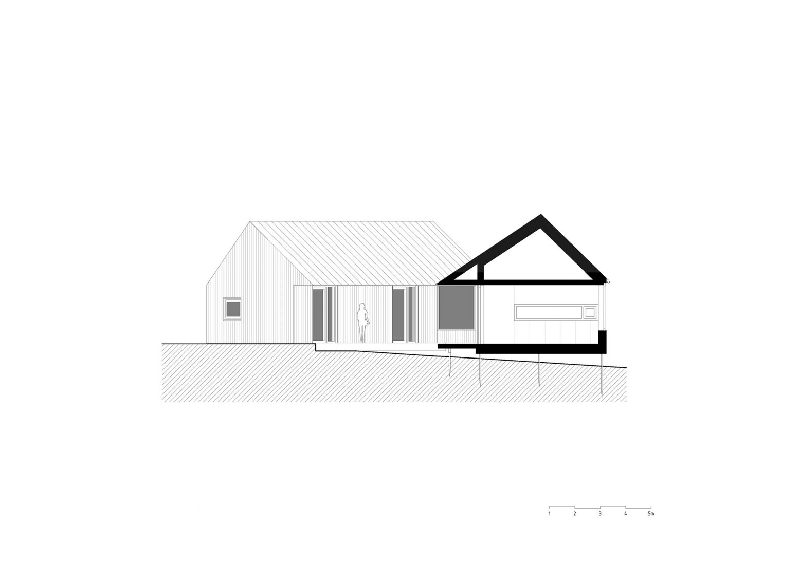 Section of House with In-law Suite por KLAR.