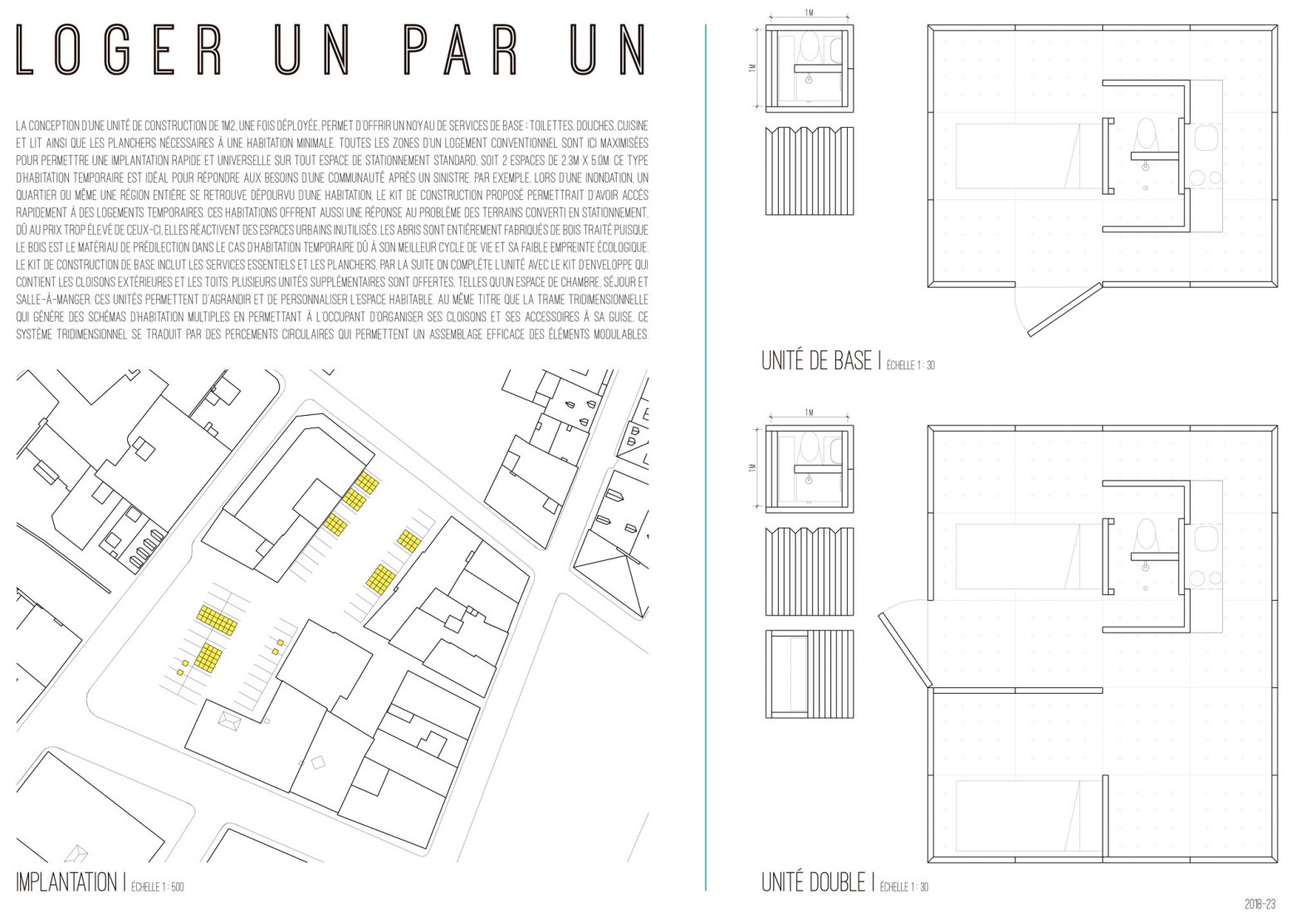 Third Place Loger un par un Laura Arnold, Elysabeth Maisonneuve, Valérie Langevin (Université de Montréal, undergraduate)