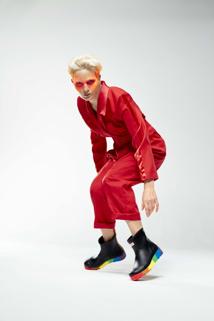 Lucy Fizz. The Pride PLAY boots by Hunter. Courtesy by Hunter.