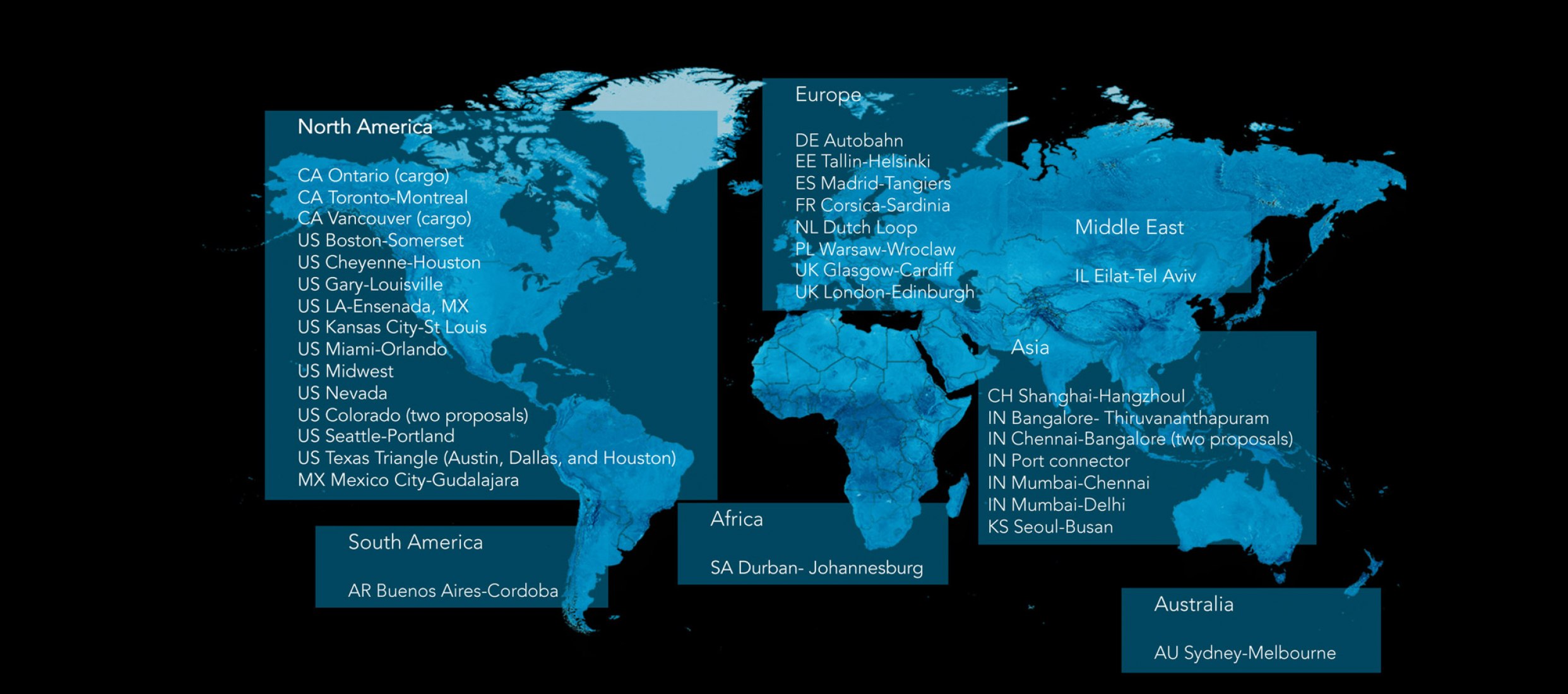 Hyperloop World Map 