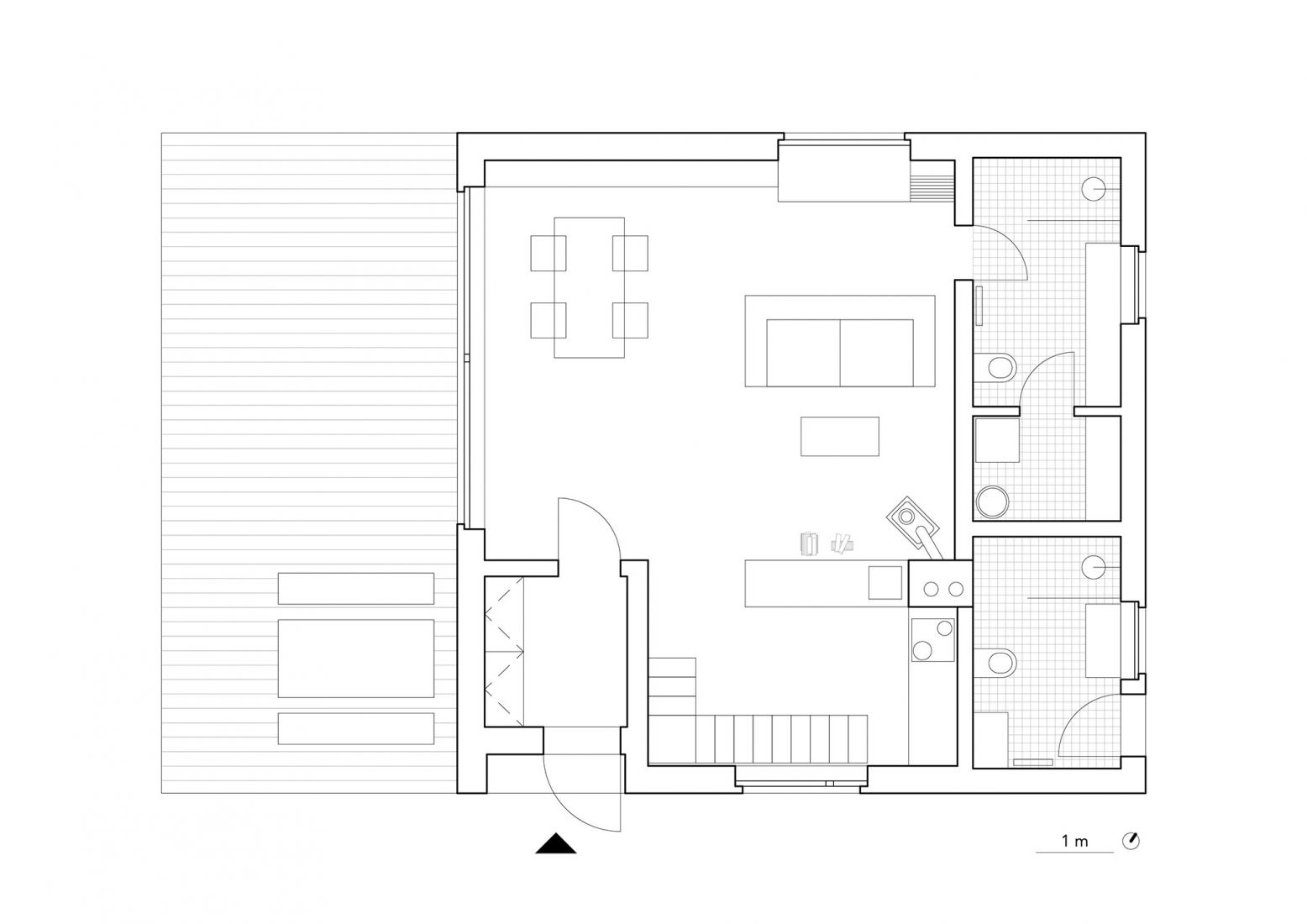 Plano de planta baja. HYTTA por Adam Hofman y Dominik Ilichman. 