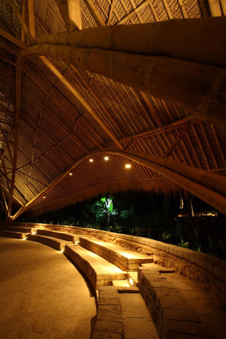 Night interior view. Photograph © Courtesy of IBUKU