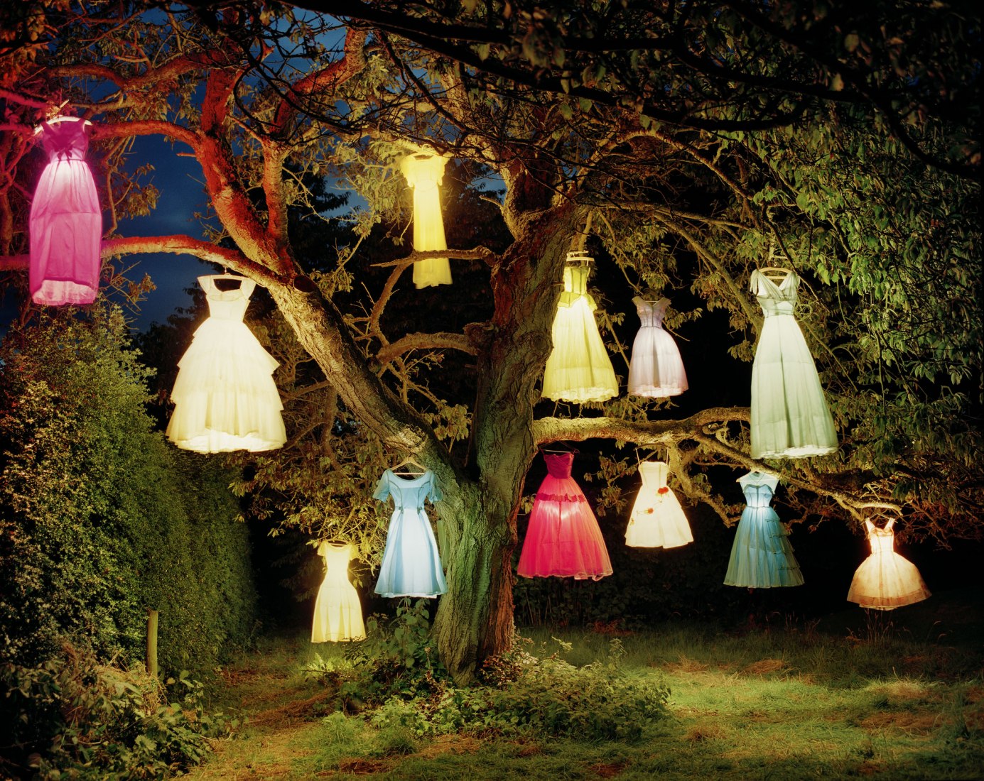 The Dress-Lamp Tree, Inglaterra, 2002. Tim Walker, británico, nacido en 1970. Impresión cromogénica. Cortesía de Steven y Catherine Fink © Tim Walker