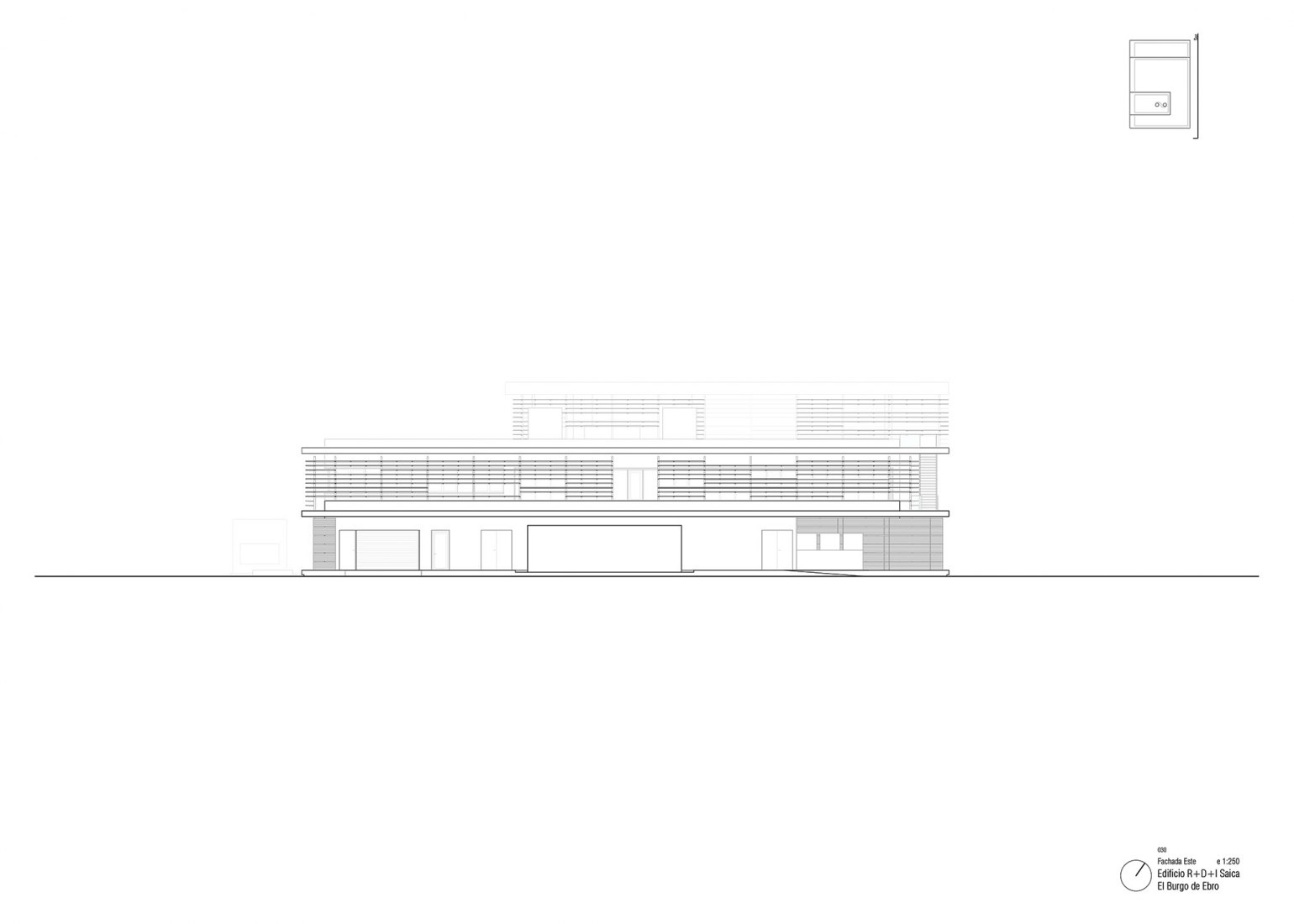 Elevation. SAICA RDI Building by IDOM.