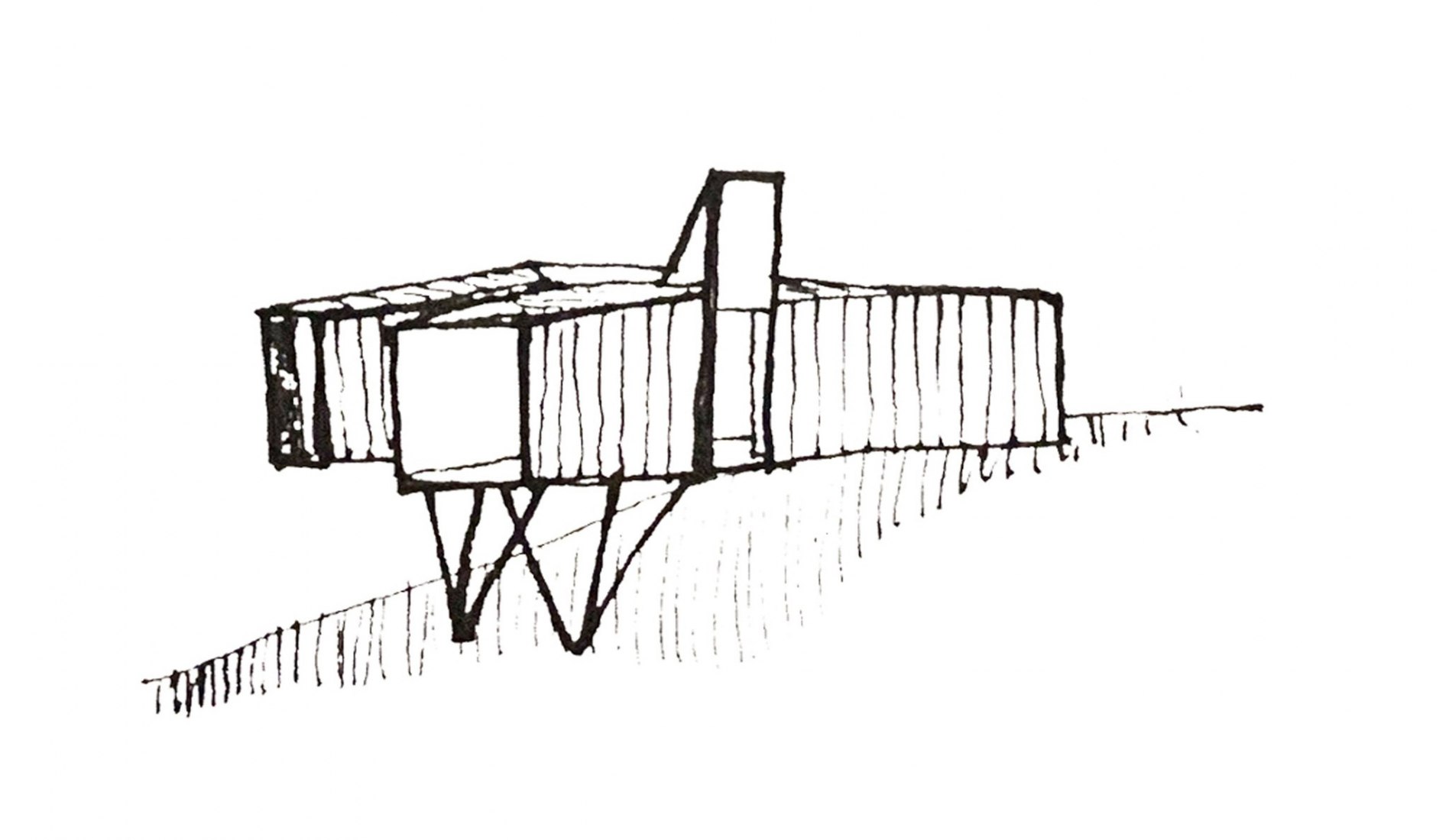 Croquis. Casa Catalina por Ignacio Rojas Hirigoyen.