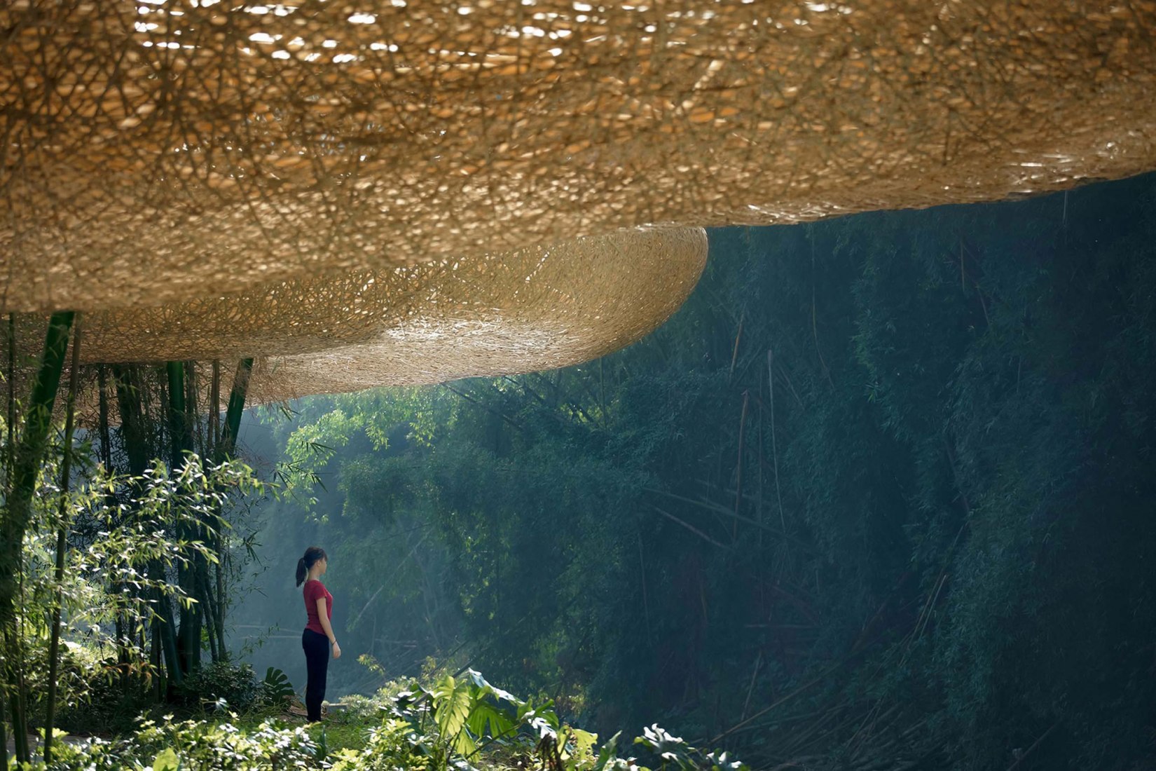Bamboo Bamboo, marquesina y pabellones por llLab. Fotografía por Arch-Existy and Pavilions by IILab. Photograph by Arch-Exist