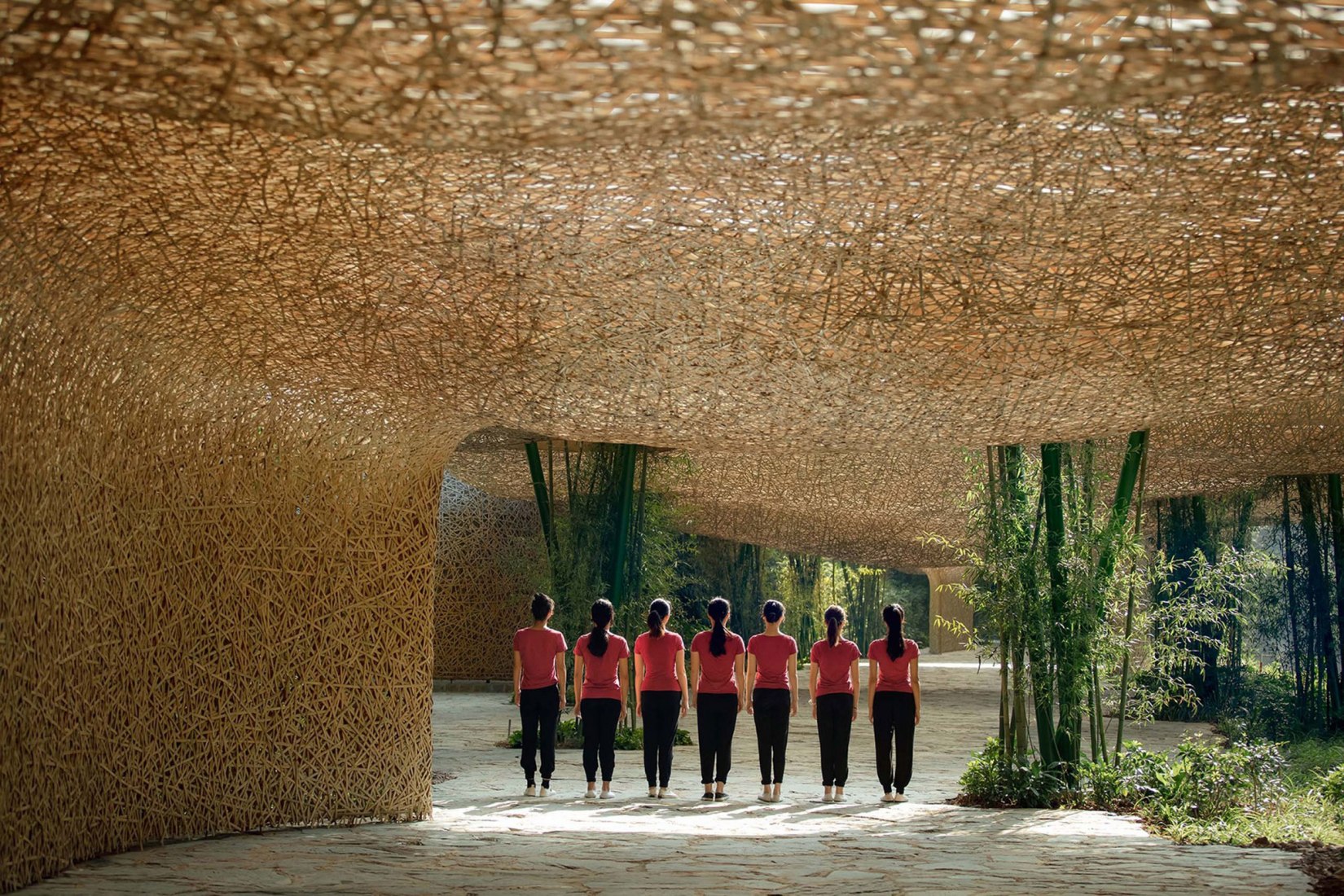 Bamboo Bamboo, marquesina y pabellones por llLab. Fotografía por Arch-Exist