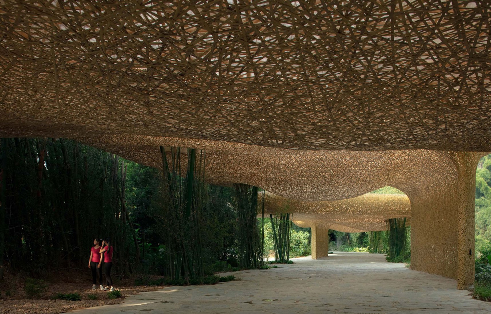 Bamboo Bamboo, marquesina y pabellones por llLab. Fotografía por Arch-Exist