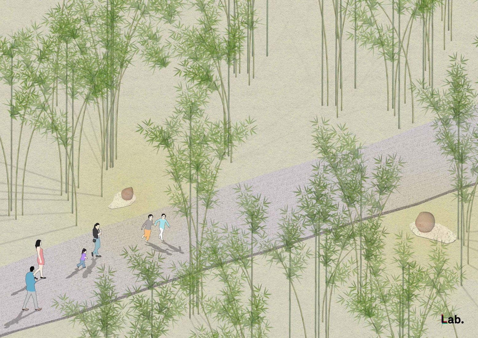 Rendering. Visualización. Bamboo Bamboo, marquesina y pabellones por IILab.Bamboo Bamboo, marquesina y pabellones por llLab.