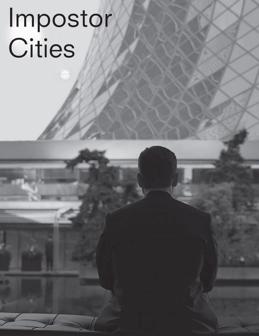 Impostor cities poster. Pabellón de Canadá por TBA and David Theodore. Imagen cortesía de T B A.