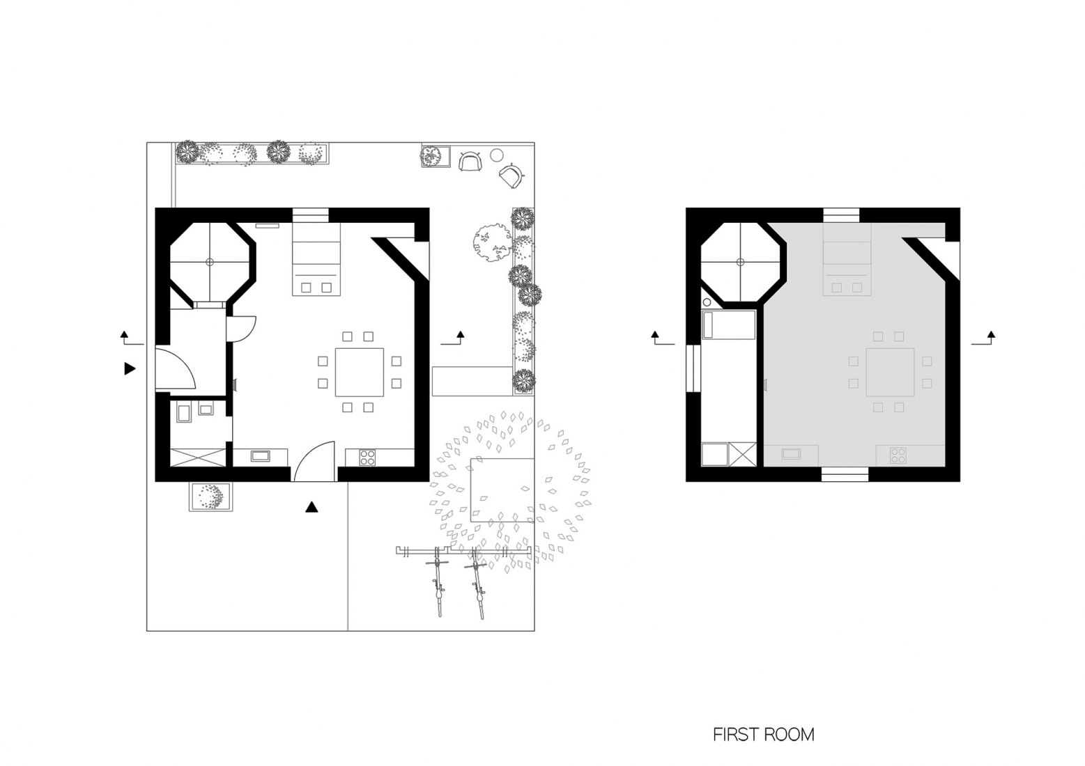 Planta baja. Proyecto focus por Ingrid Maria Buron de Preser.