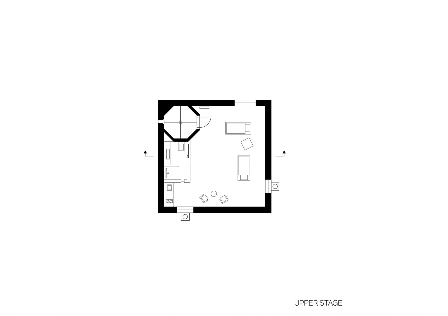 Planta segunda. Proyecto focus por Ingrid Maria Buron de Preser.