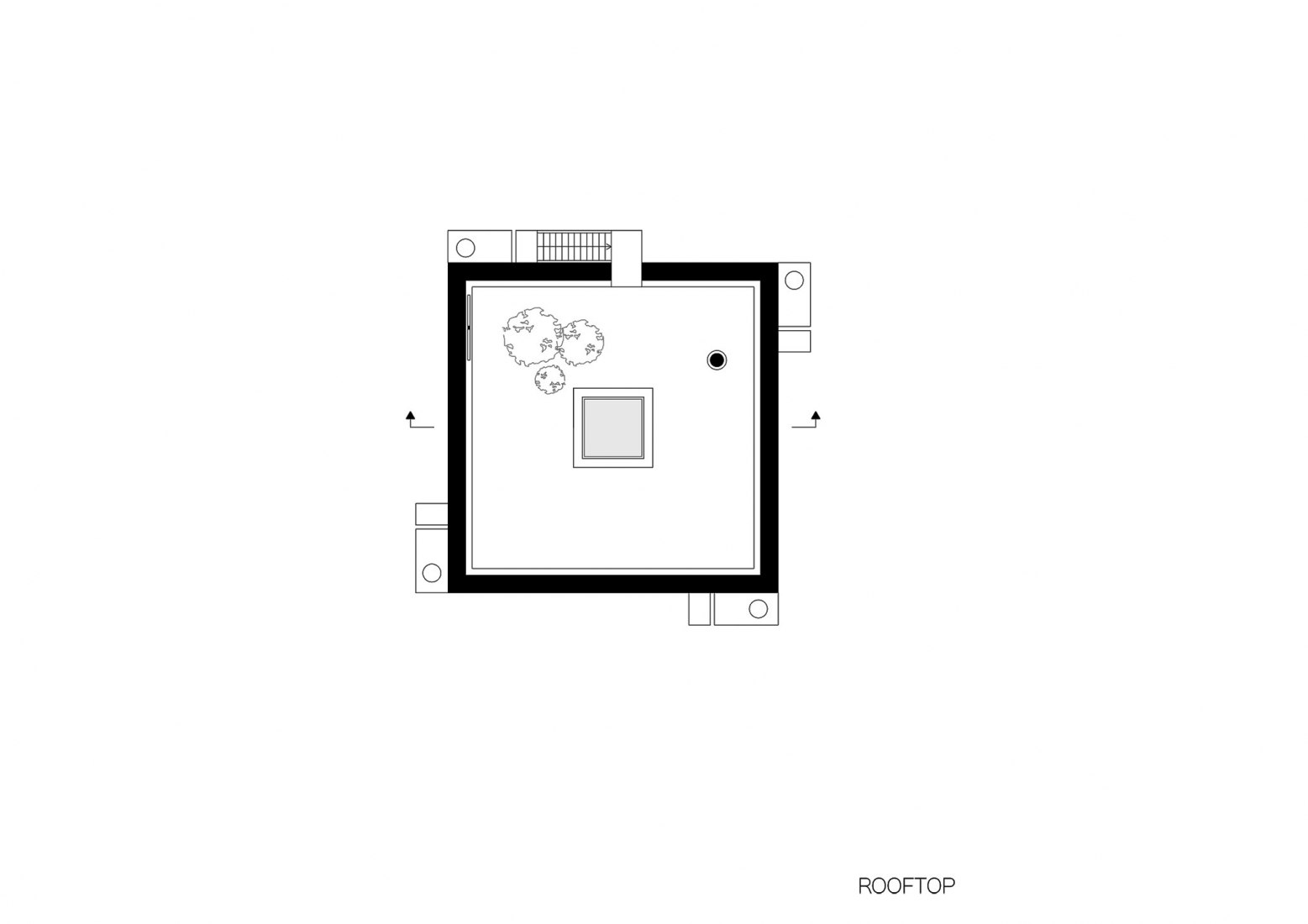 Planta de cubierta. Proyecto focus por Ingrid Maria Buron de Preser.