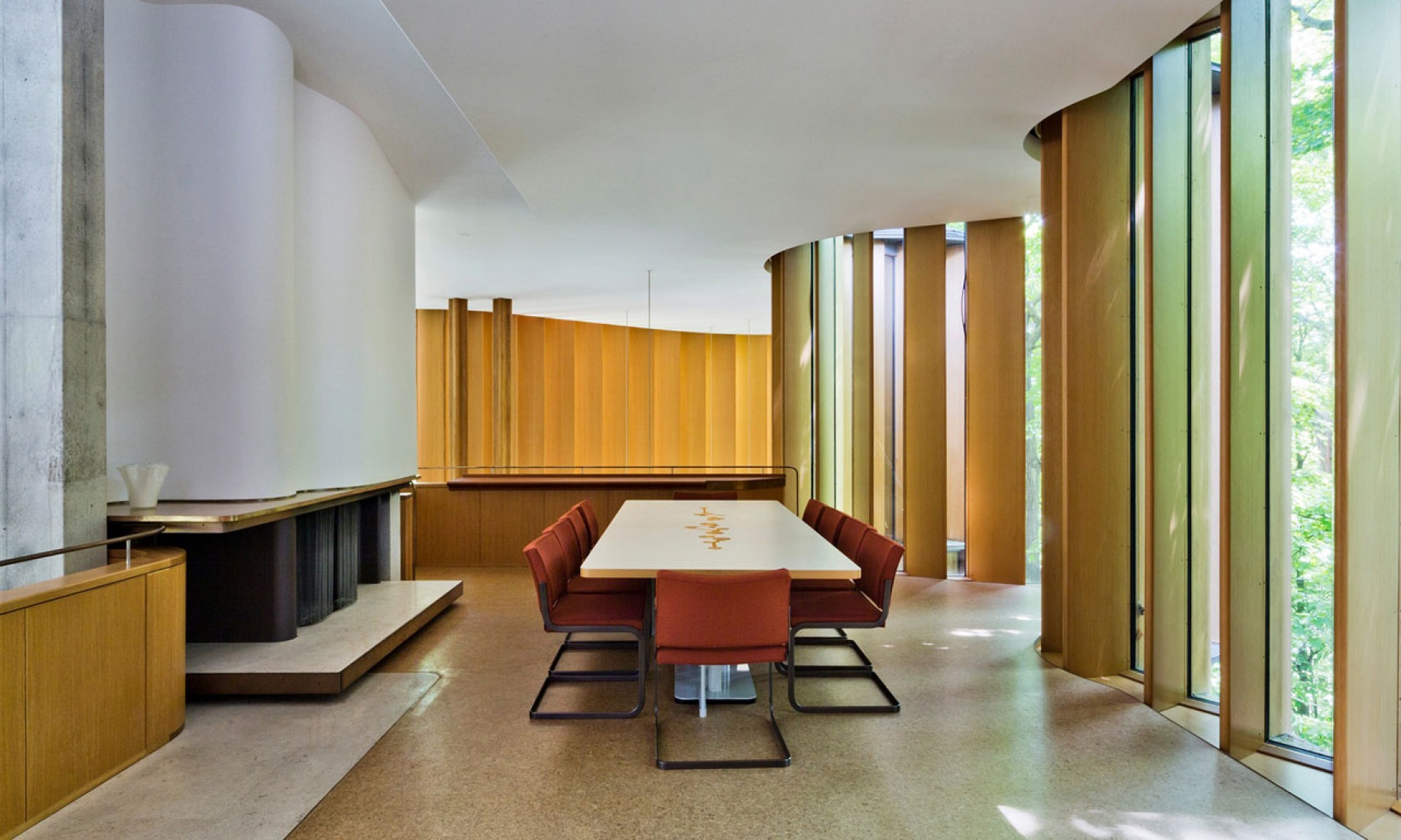 Dinner of the Integral House by Shim-Sutcliffe Architects for James Stwewart. Photograph © Sotheby's International Realty. Click above to see larger image