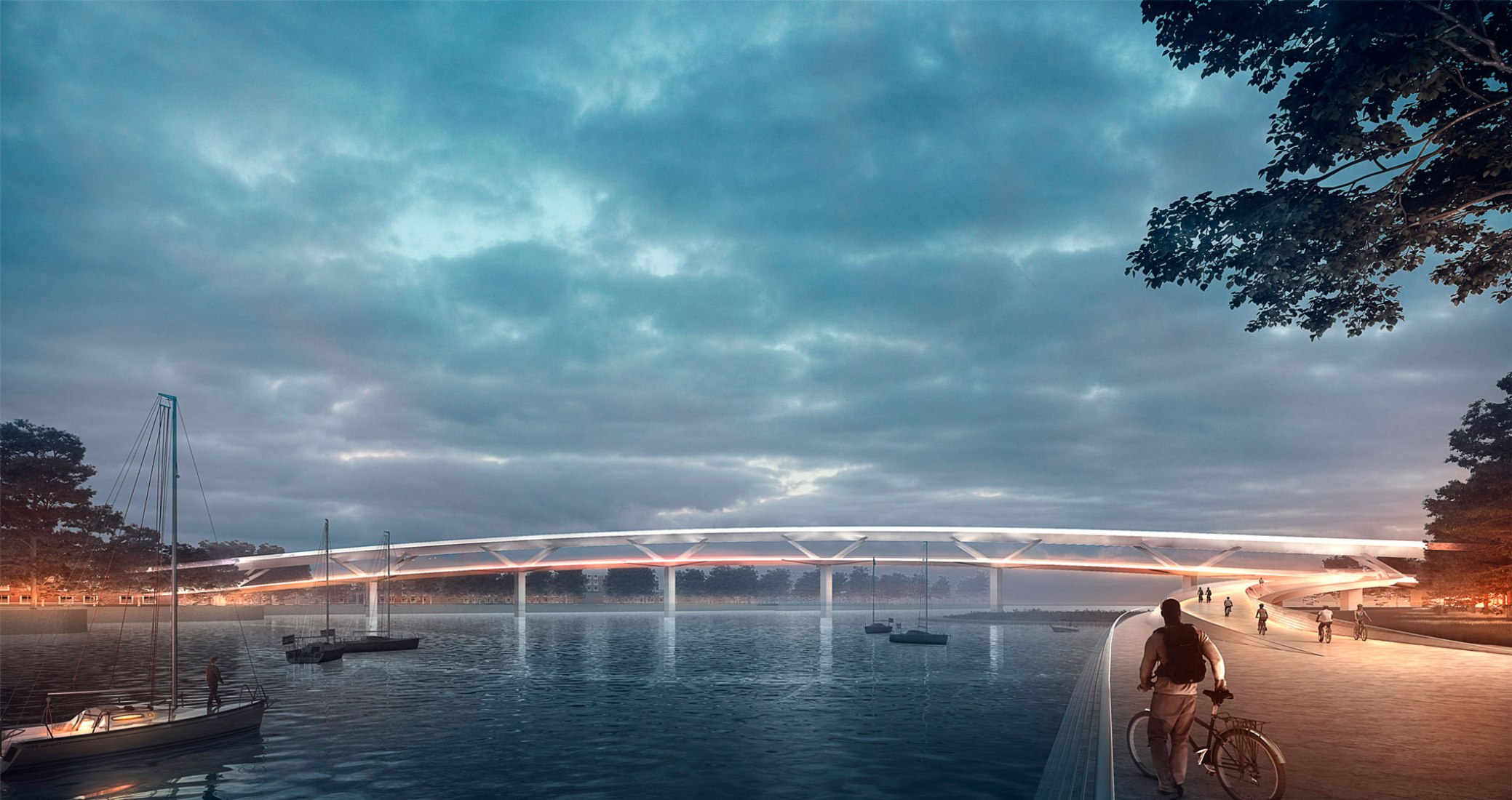 Foster + Partners wins Upper Orwell Crossings Competition in Ipswich, England
