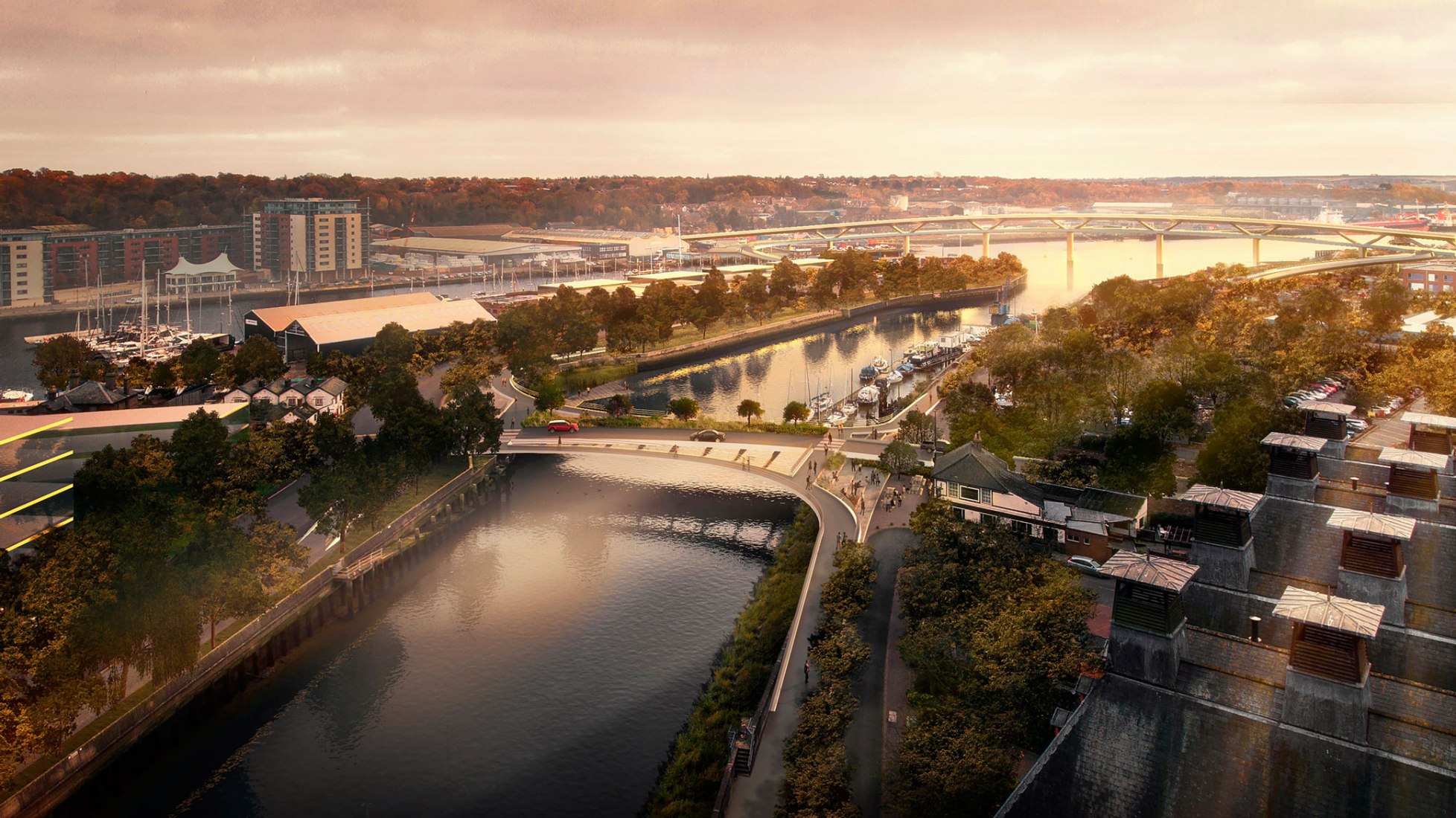 Overview. Foster + Partners wins Upper Orwell Crossings Competition in Ipswich, England
