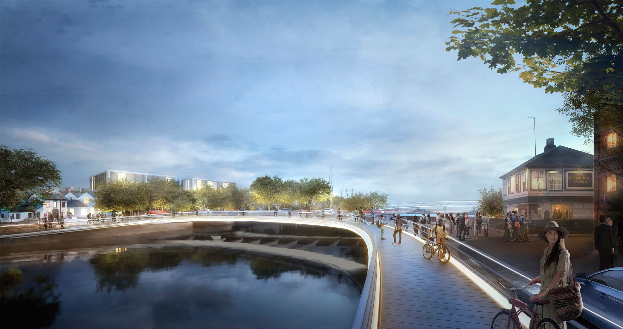 Foster + Partners wins Upper Orwell Crossings Competition in Ipswich, England