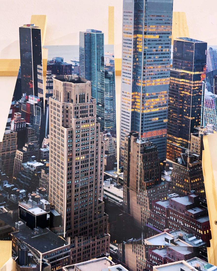 Aerial New York (detail), 120x120x15 cm. "Surface variations" by Isidro Blasco. Courtesy of Isidro Blasco.