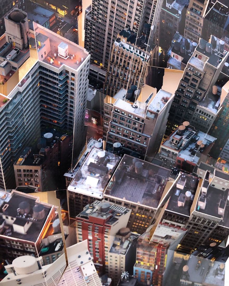 Aerial New York (detail), 120x120x15 cm. "Surface variations" by Isidro Blasco. Courtesy of Isidro Blasco.
