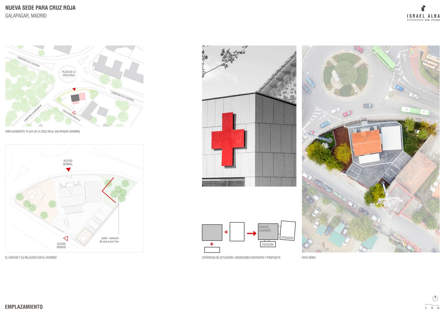 Site plan. Galapagar Cruz Roja Headquarters by Israel Alba Estudio.