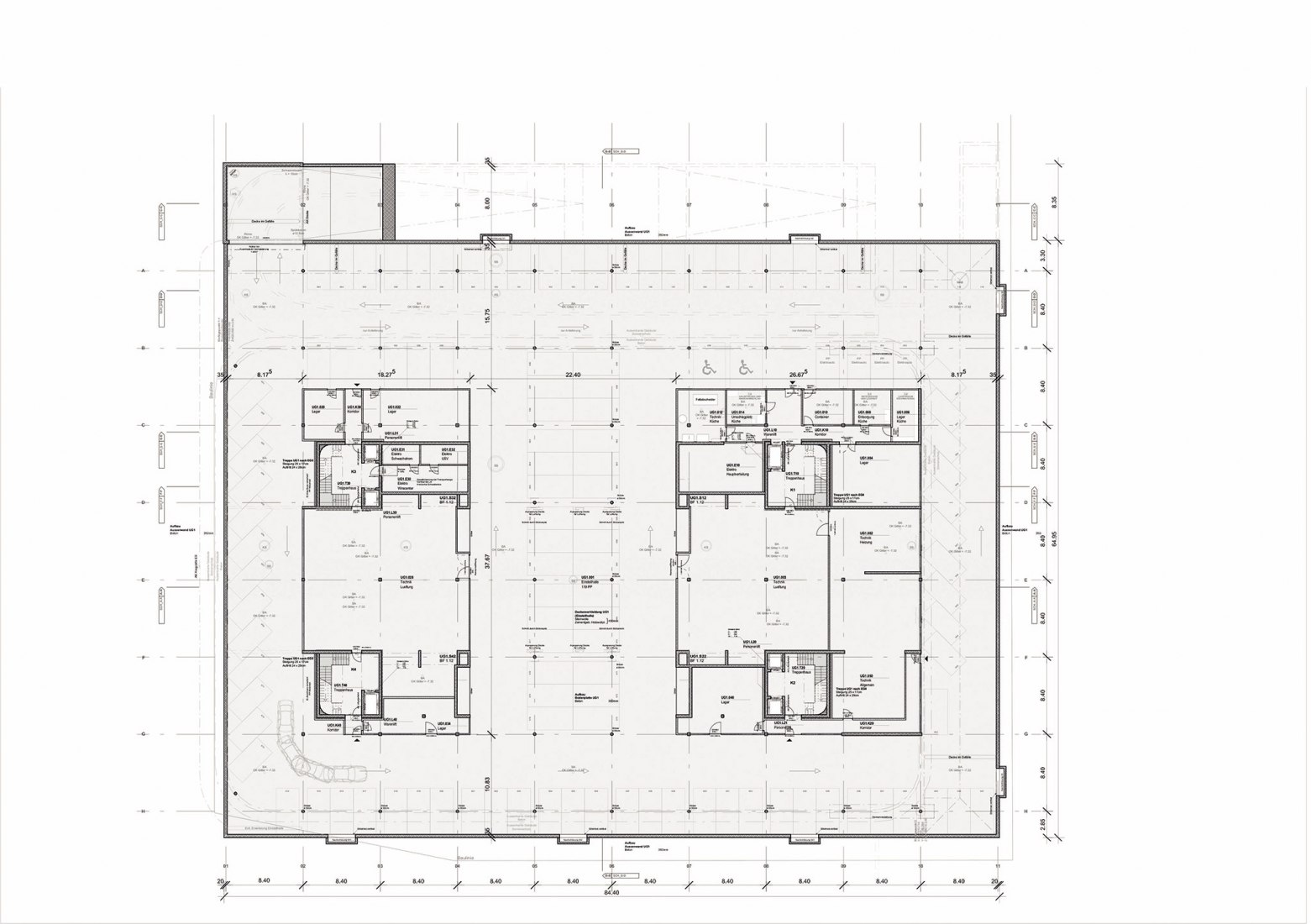 Planta de sótano. Scott Sports por IttenBrechbühl