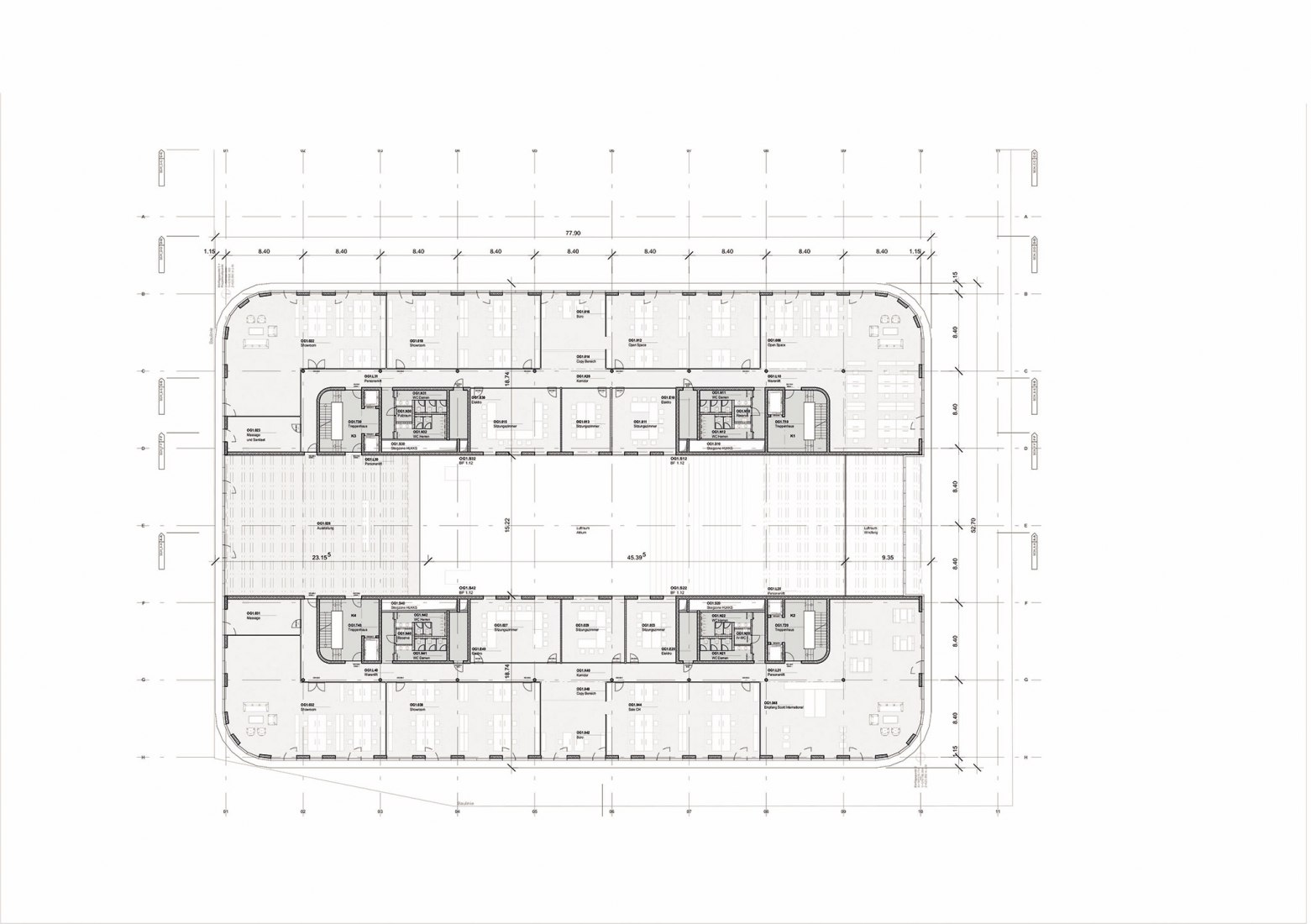 Plano de planta primera.Scott Sports por IttenBrechbühl