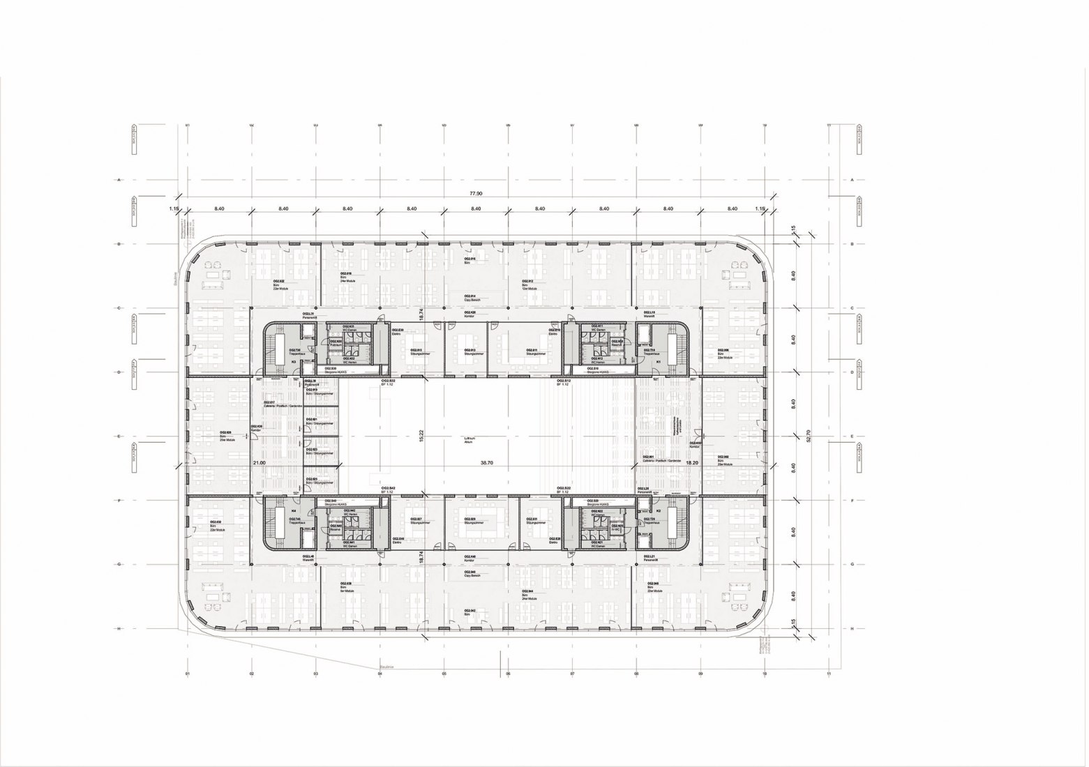Plano de planta segunda. Scott Sports por IttenBrechbühl