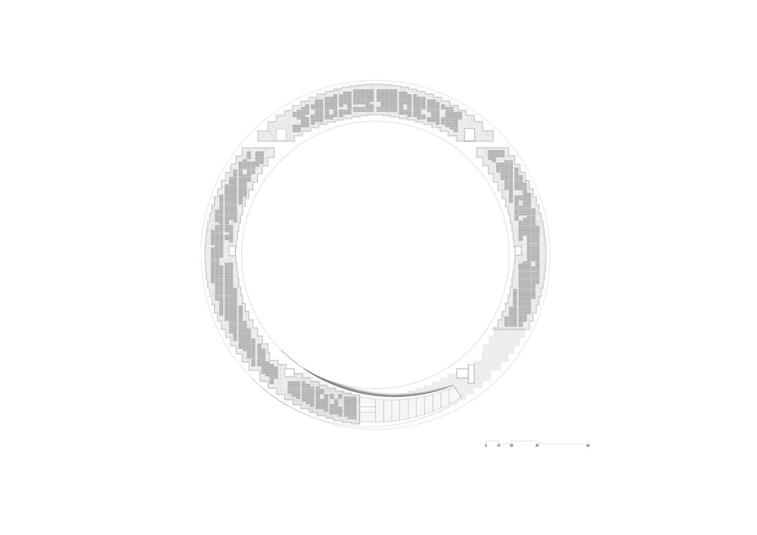 Roof floor plan. The Vortex by Dürig AG & IttenBrechbühl SA