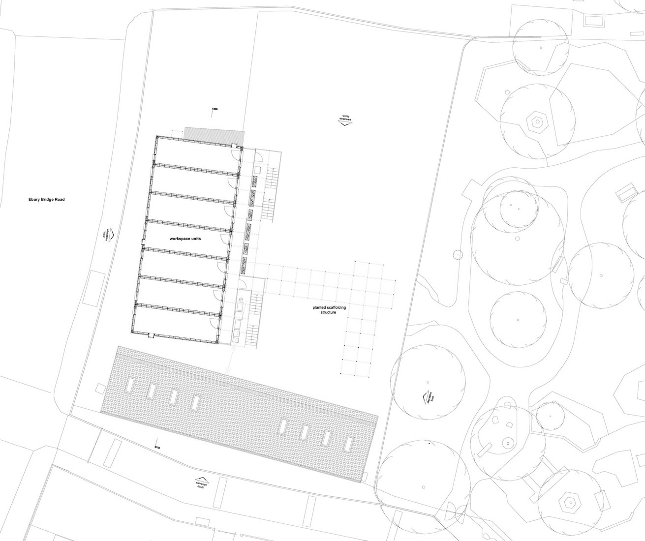 First floor plan. Ebury Edge by Jan Kattein Architects.