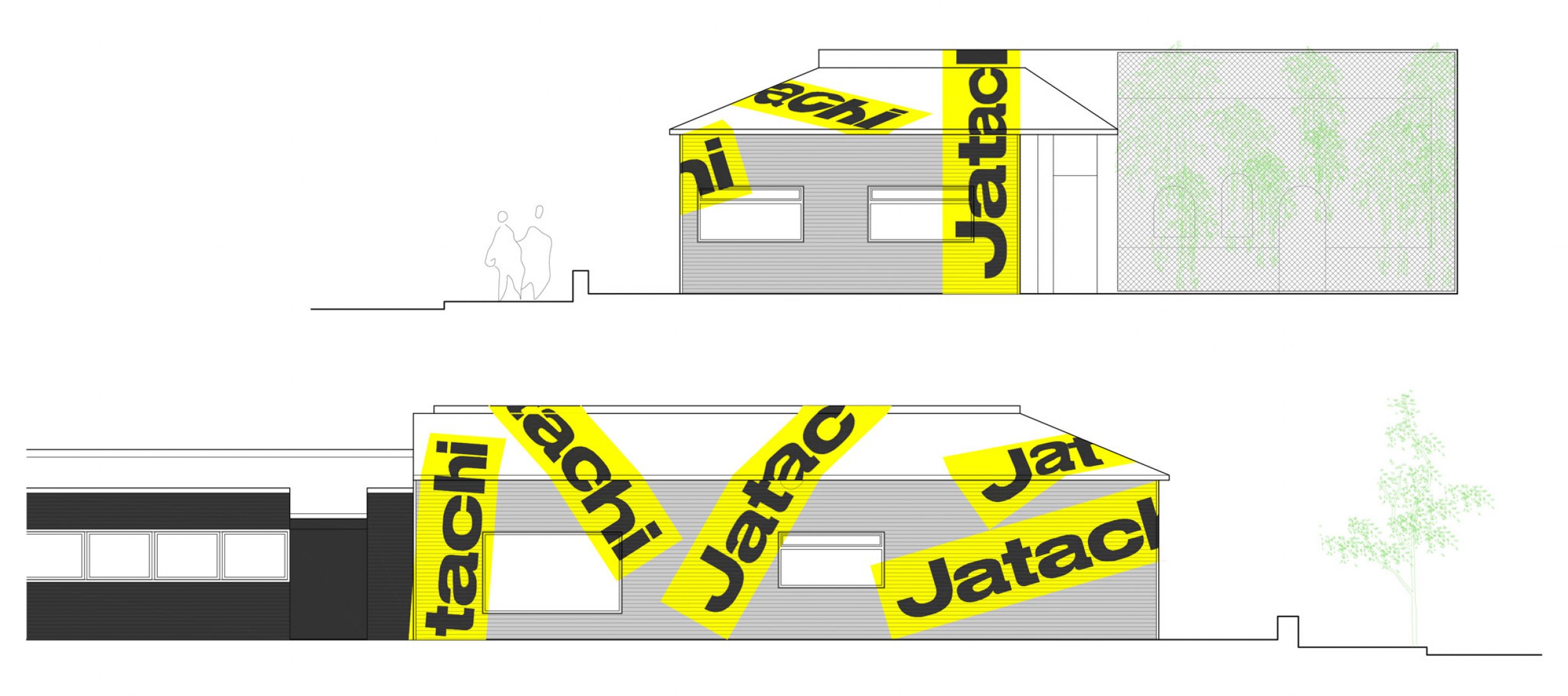Elevations. Jatachi Asian street food restaurant by ESTUDIO CO–A.