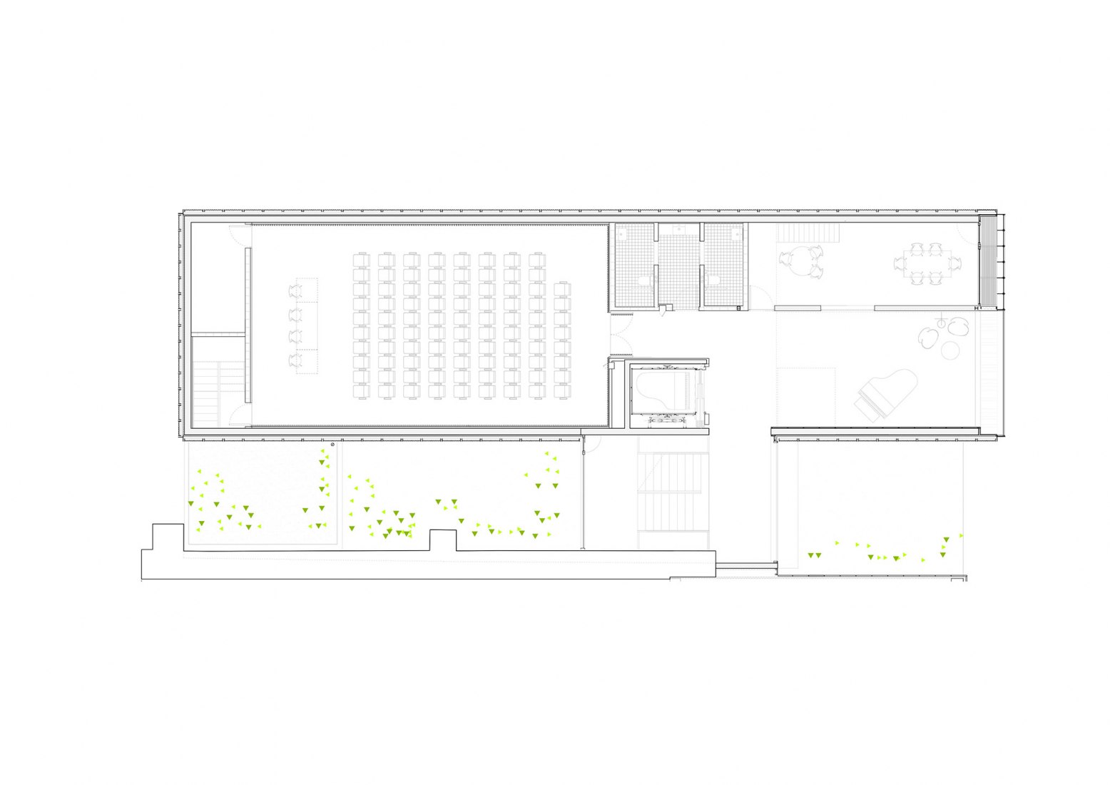 First floor plan. New Zubiaur Music School by Javier de las Heras Solé