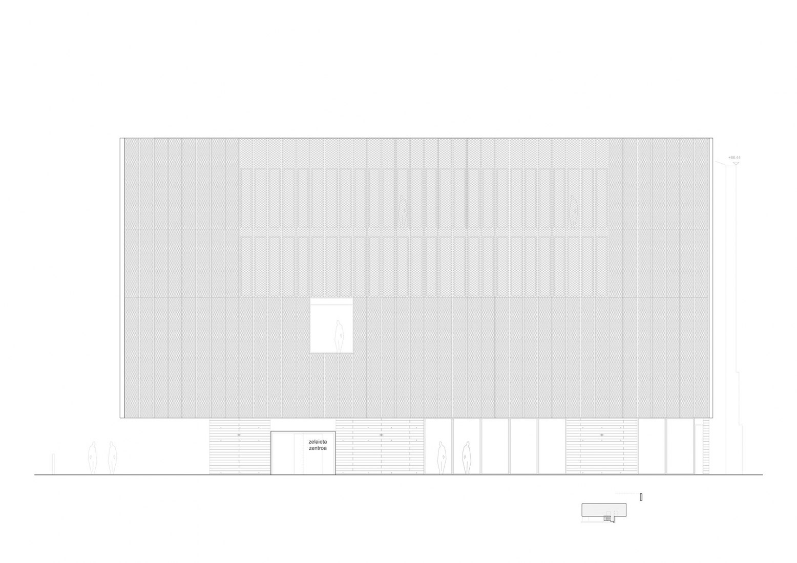 Elevations. New Zubiaur Music School by Javier de las Heras Solé