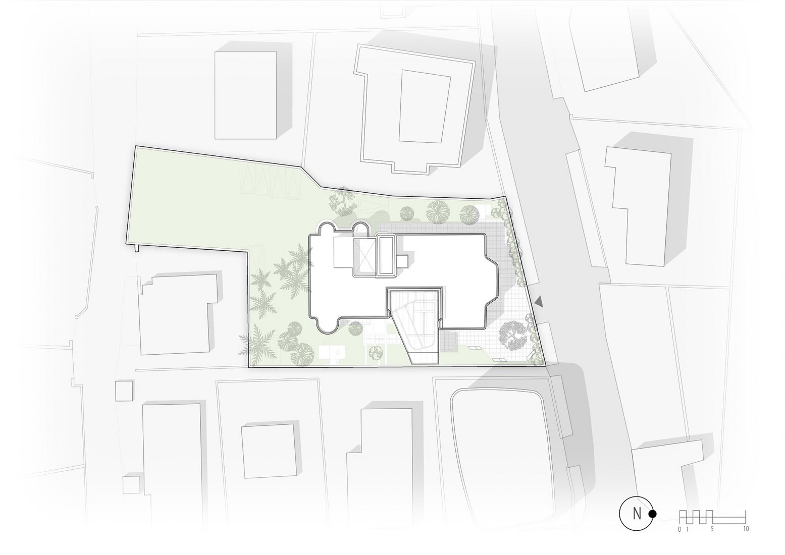 Site plan. School in Mumbai by JDAP.