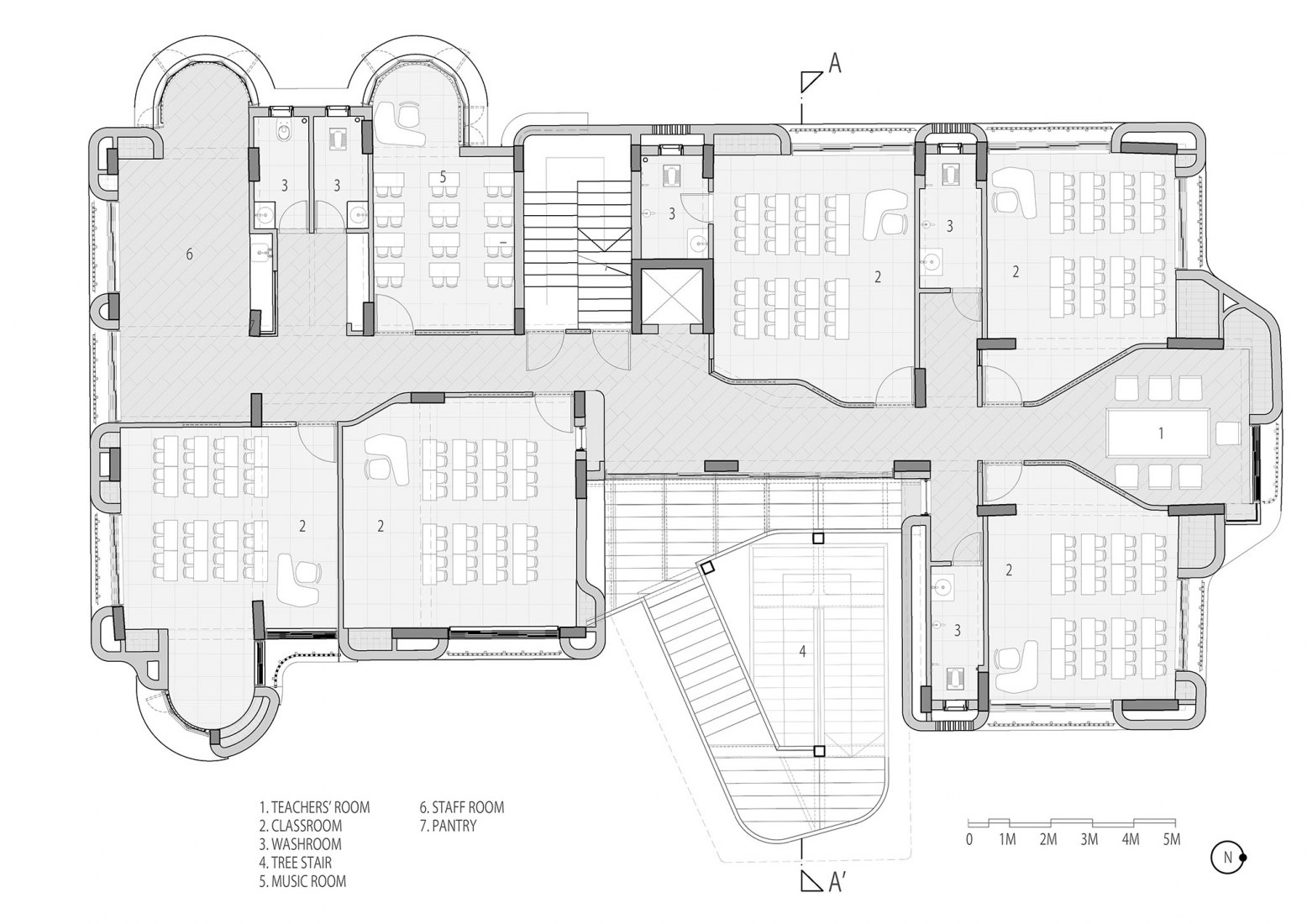 Floor plan. School in Mumbai by JDAP.