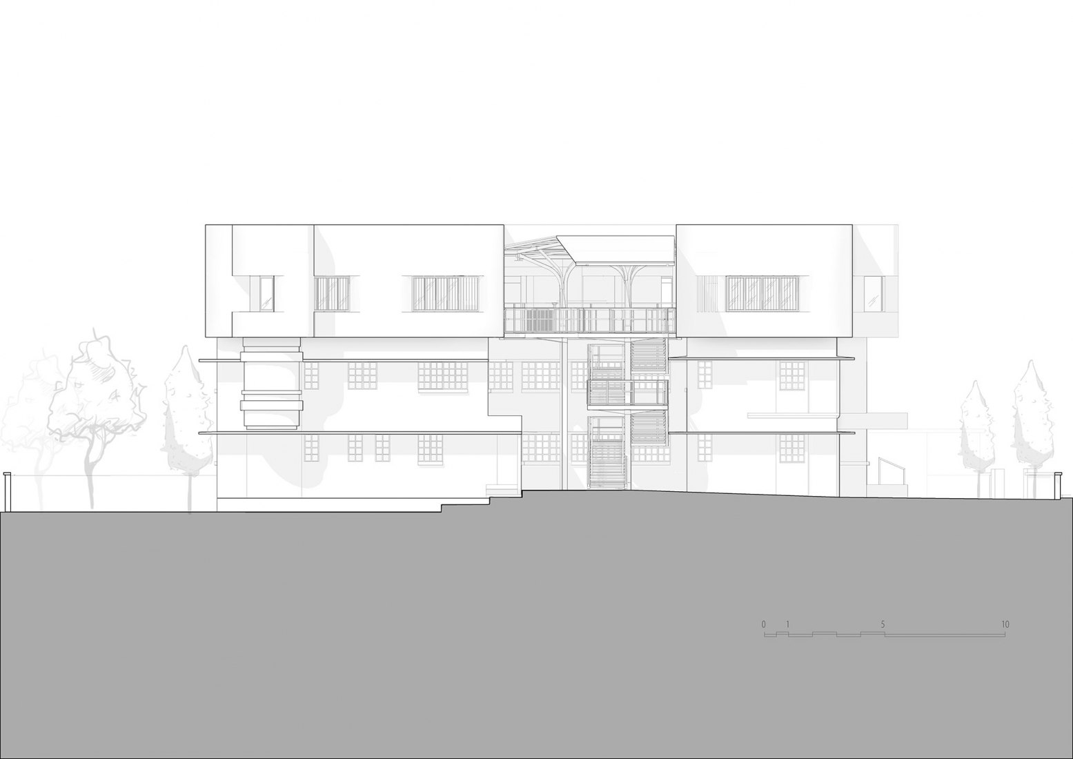 Elevation. School in Mumbai by JDAP.