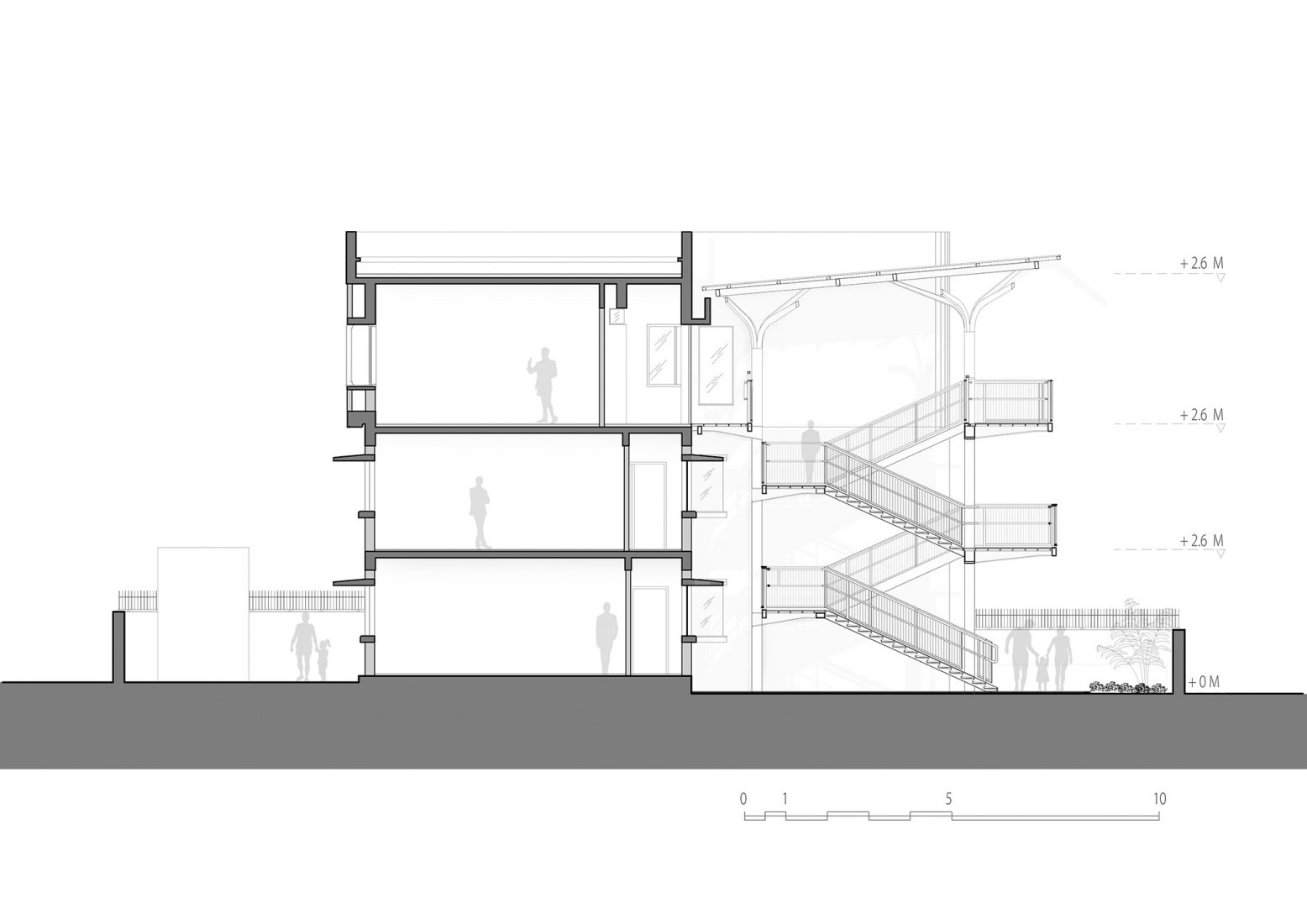 Section. School in Mumbai by JDAP.