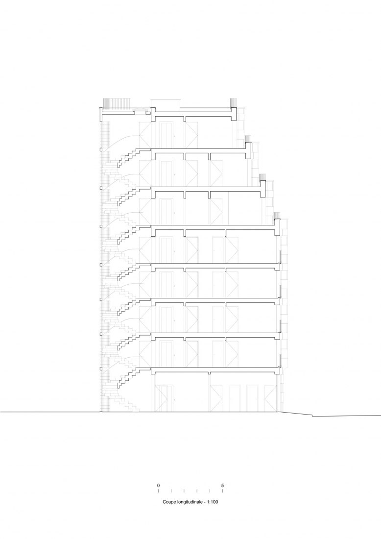 Section. 8 Social Housing and Nursery Extension by Jean-Christophe Quinton. 