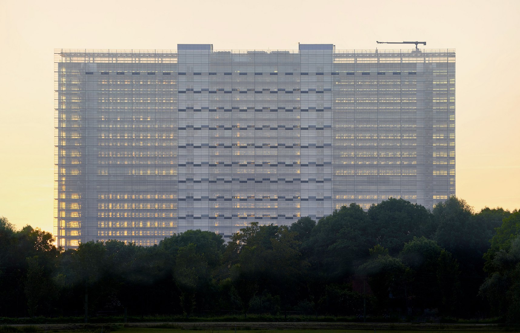 Photo of the EPO's new main building in The Hague.  ©Ronald Tilleman for European Patent Office