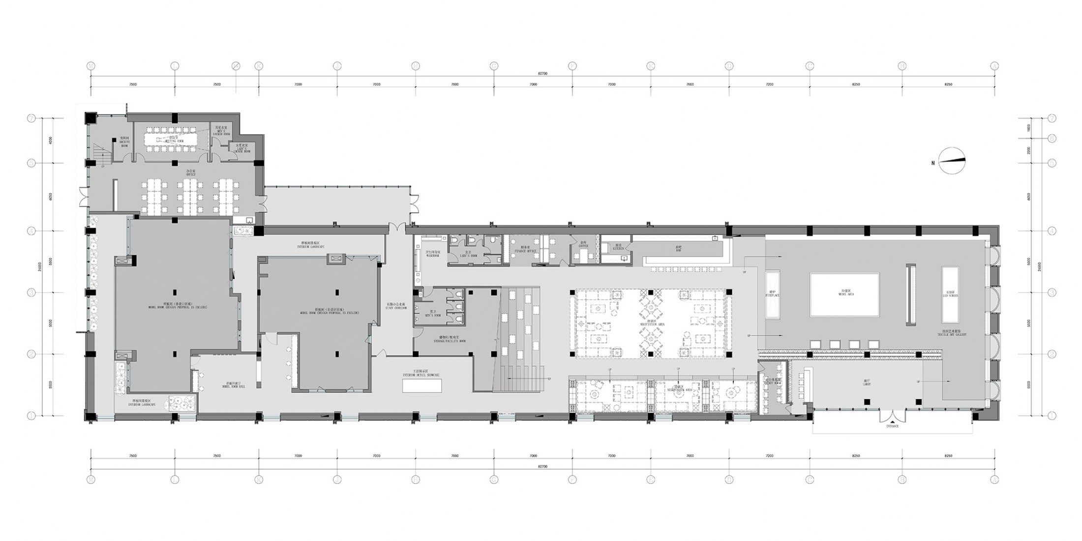 Ground floor plan. Jinan Bocuiming hu Textile Culture and Arts Exhibition Hall by YI+MU Design Office.