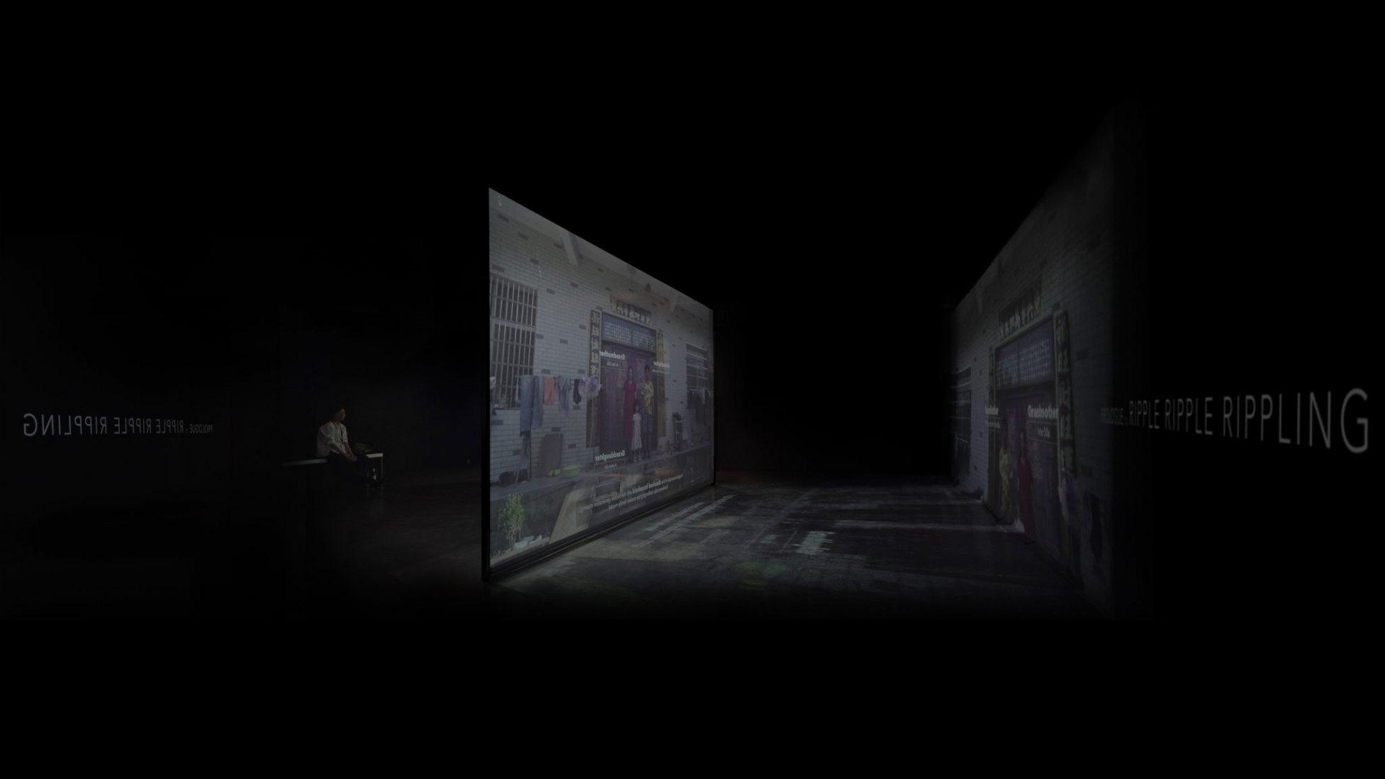 Immersive video installation at the Driving the Human Festival, Berlin, 2021. Photographed by Chen Zhan.