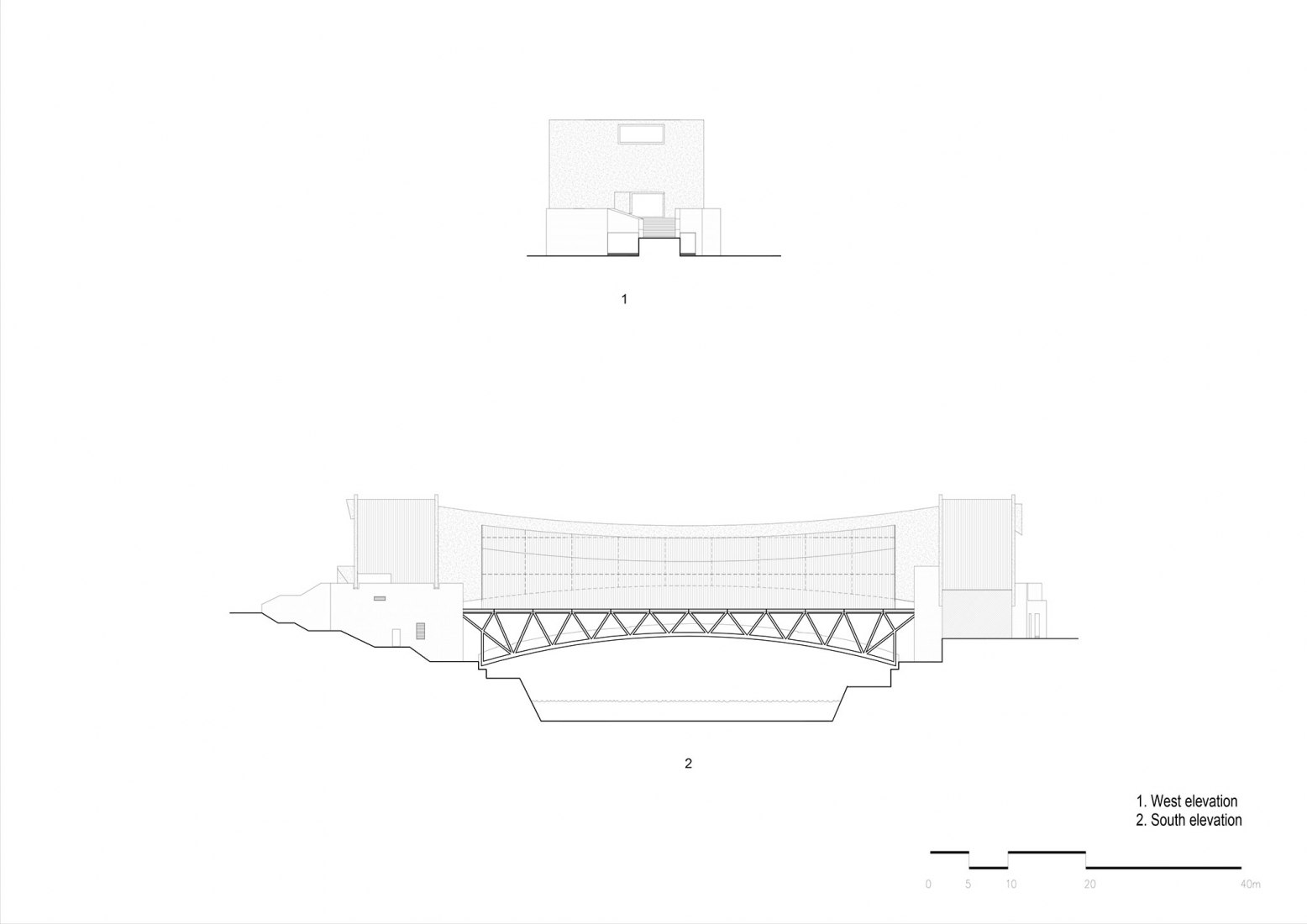 Alzados. Museo de Arte Jishou por Atelier FCJZ.