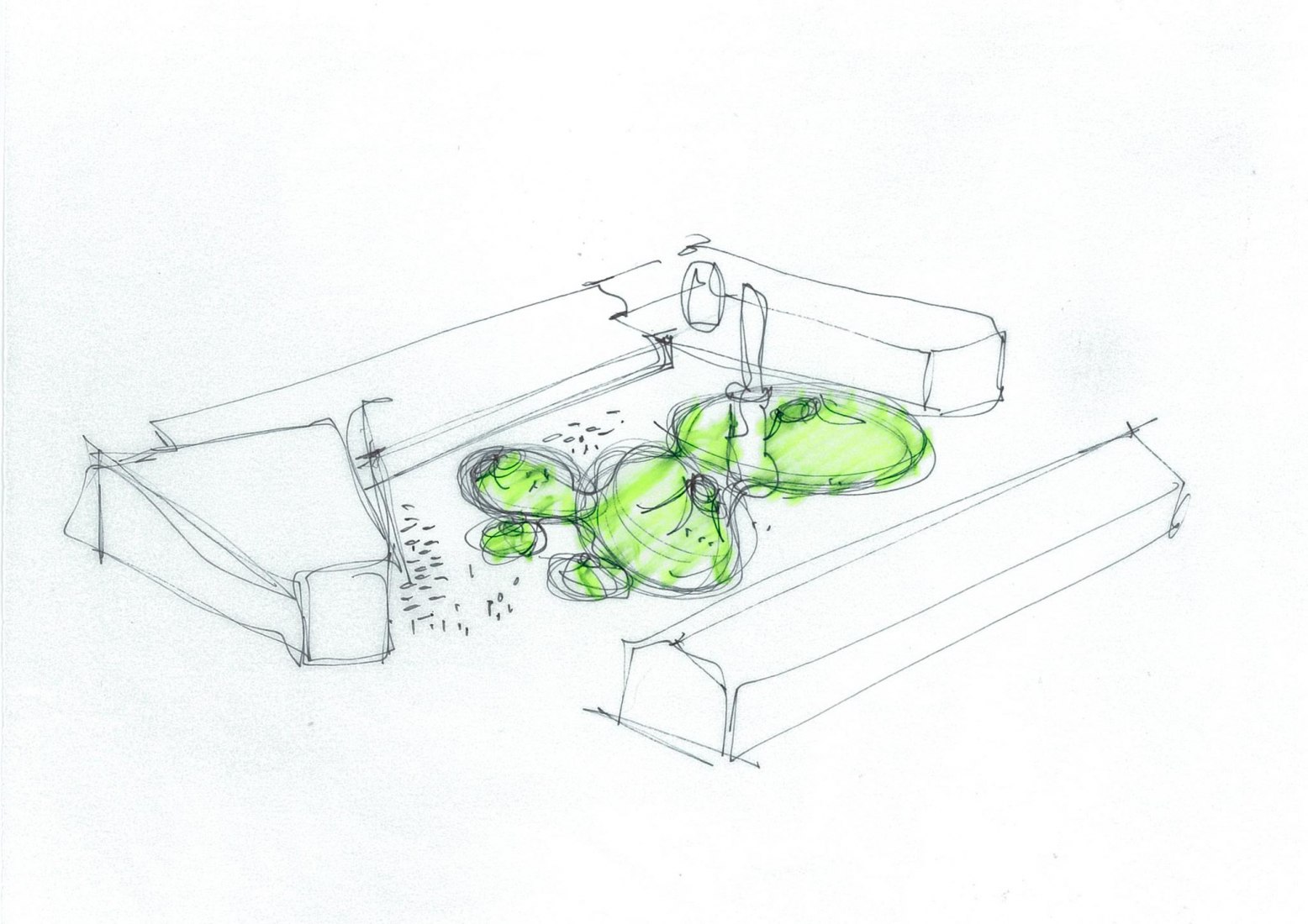 Sketch. Amos Rex by JKMM Architects.