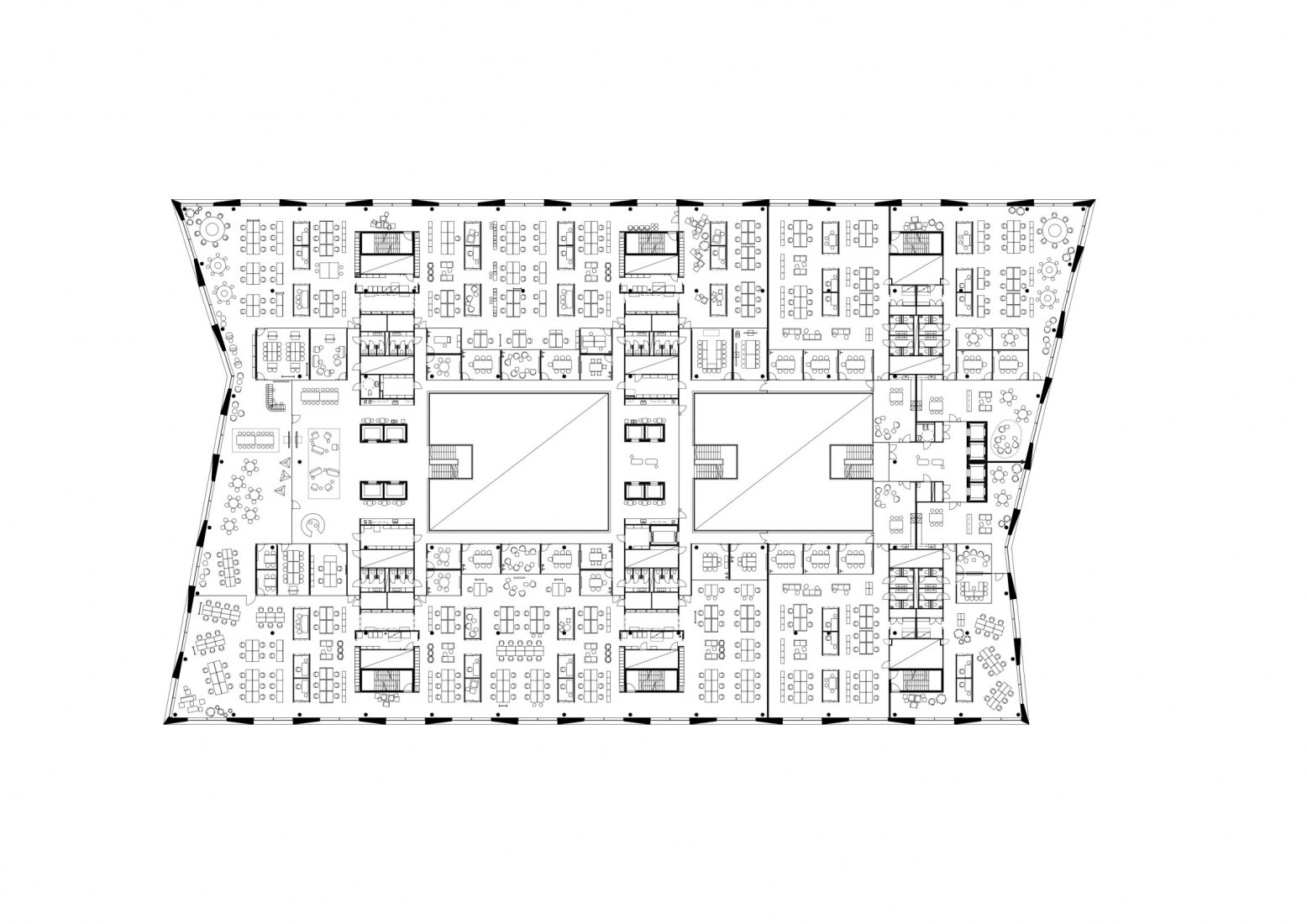 Standard floor plan. K-Kampus by JKMM Architects.