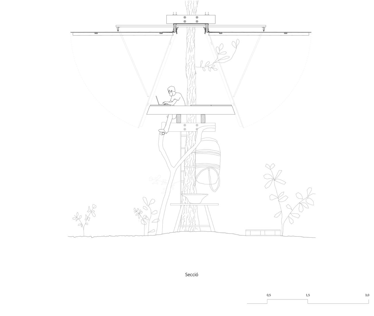 Section. Design, build and inhabit a temporal refuge during the health emergency by Joan Martí Morro Capllonch.