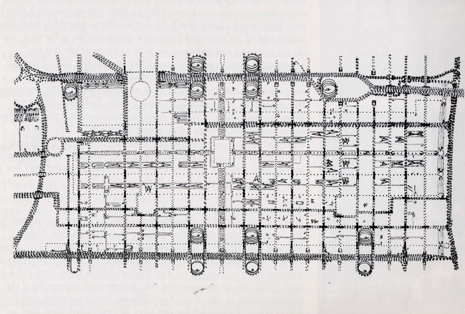 Plan for Central Philadelphia. 1956. Traffic flow plan by Louis Kahn