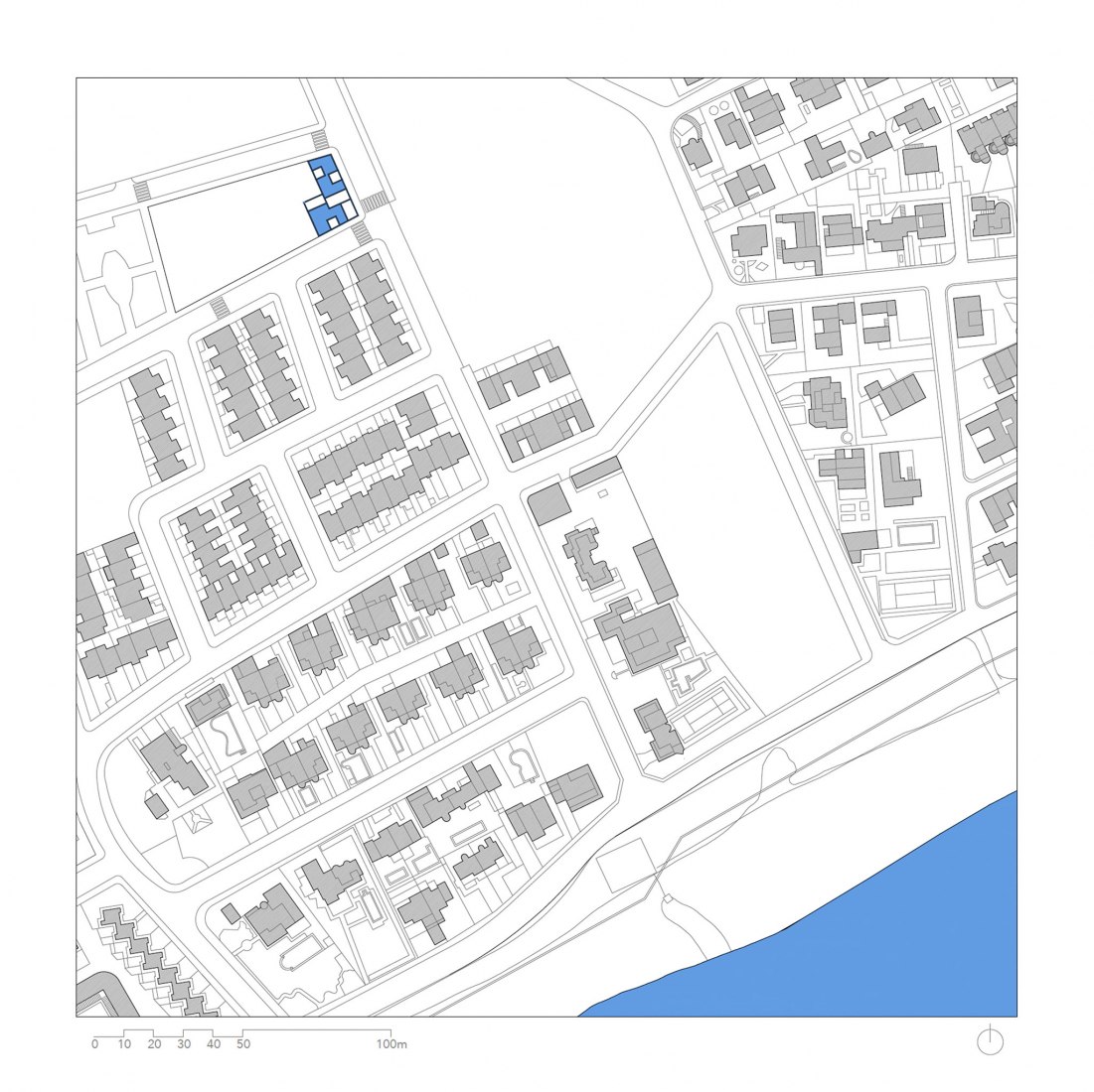 Plano de situación. Casas Costacabana por Jose Moreno Ferre, Javier Peña Alcalde.